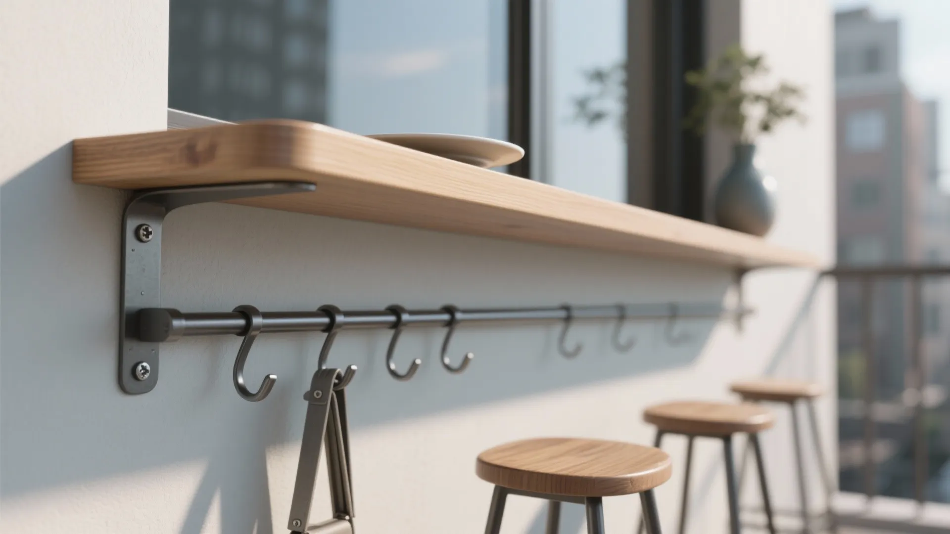 Wall-Mounted Ledge: Dine, Work, Display