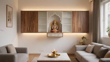 5 Wall Mounted Temple Design Ideas for Home