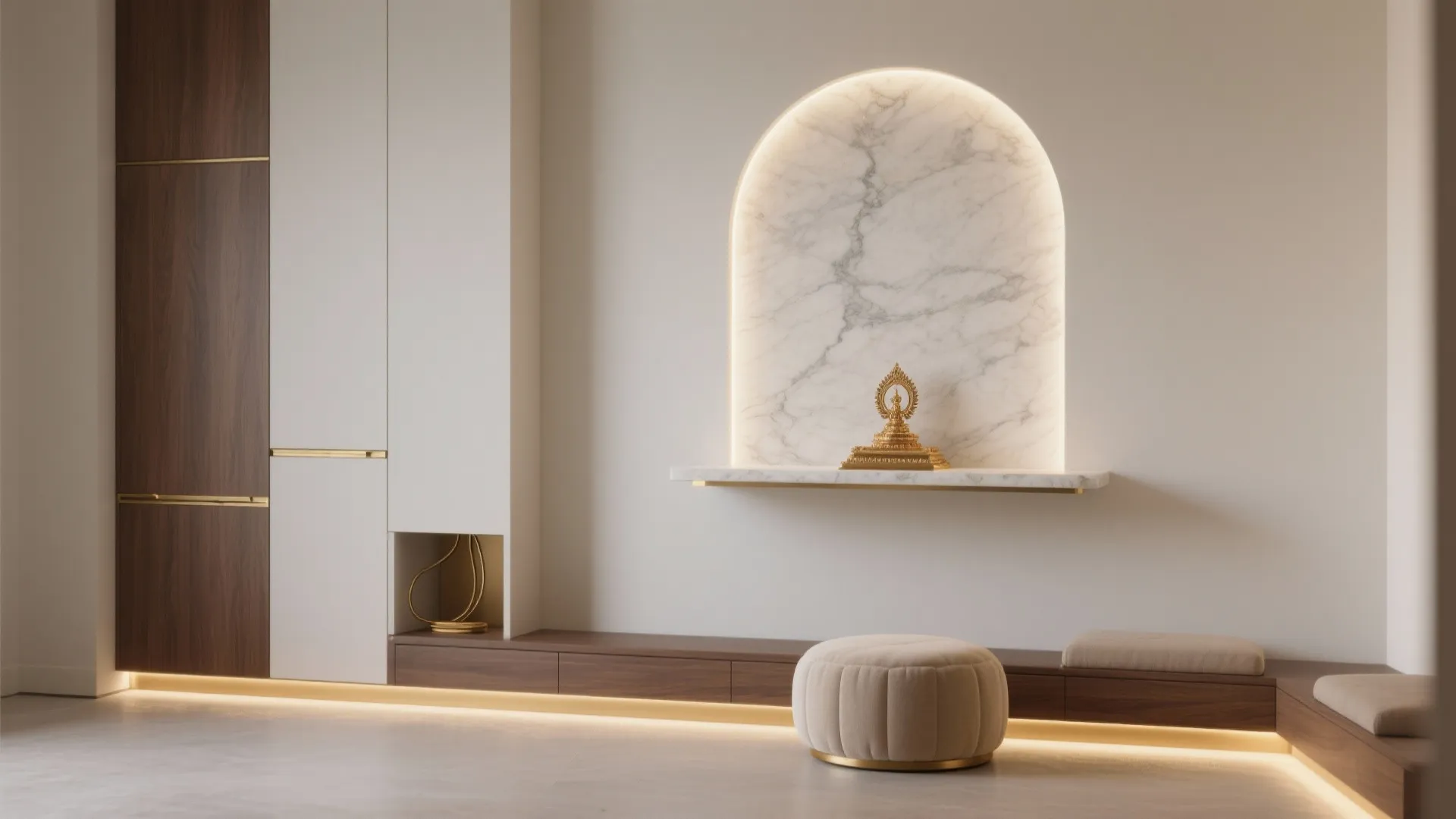 Minimalist Wall-Mounted Mandir