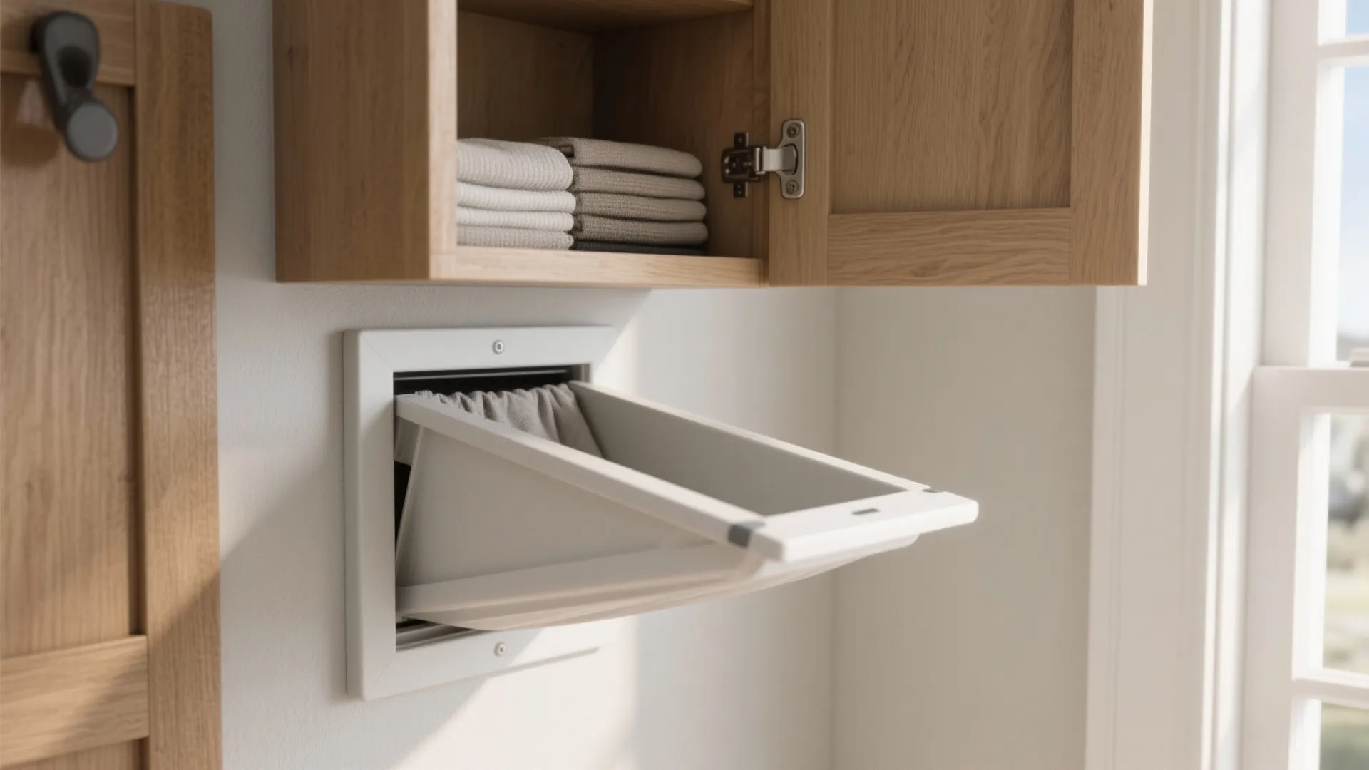 2. Wall-Mounted Mini-Chute to Mudroom Cabinet