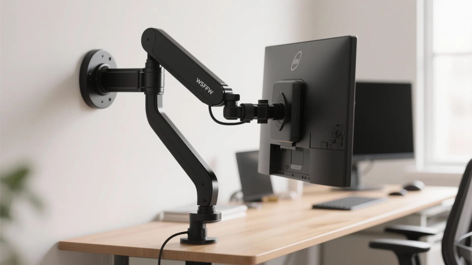Wall-mounted monitor arms