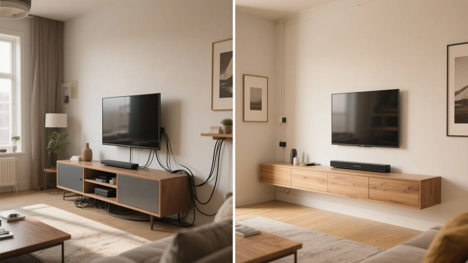 Minimal wall-mount and cable management