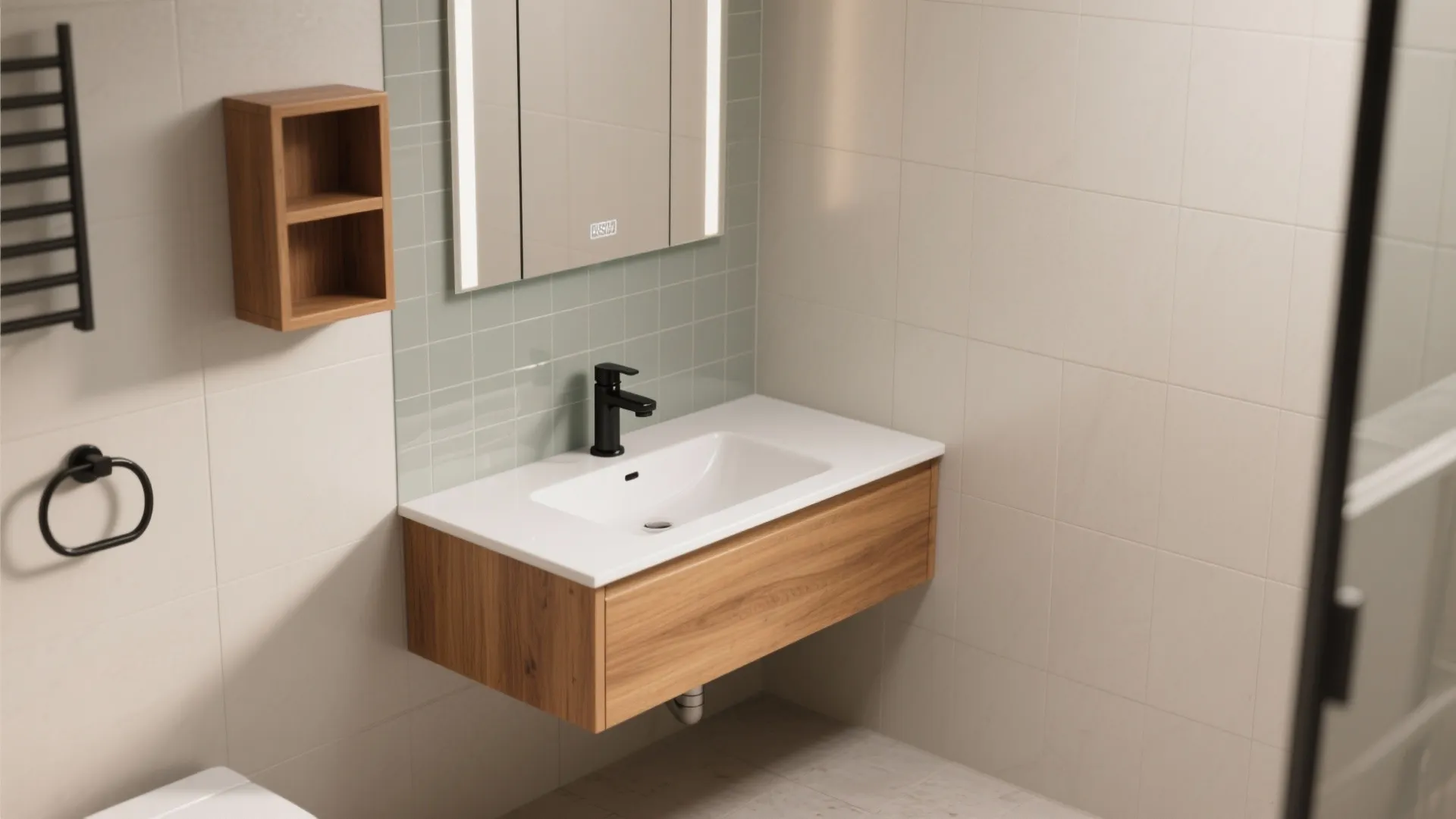 Minimalist wall-mounted storage