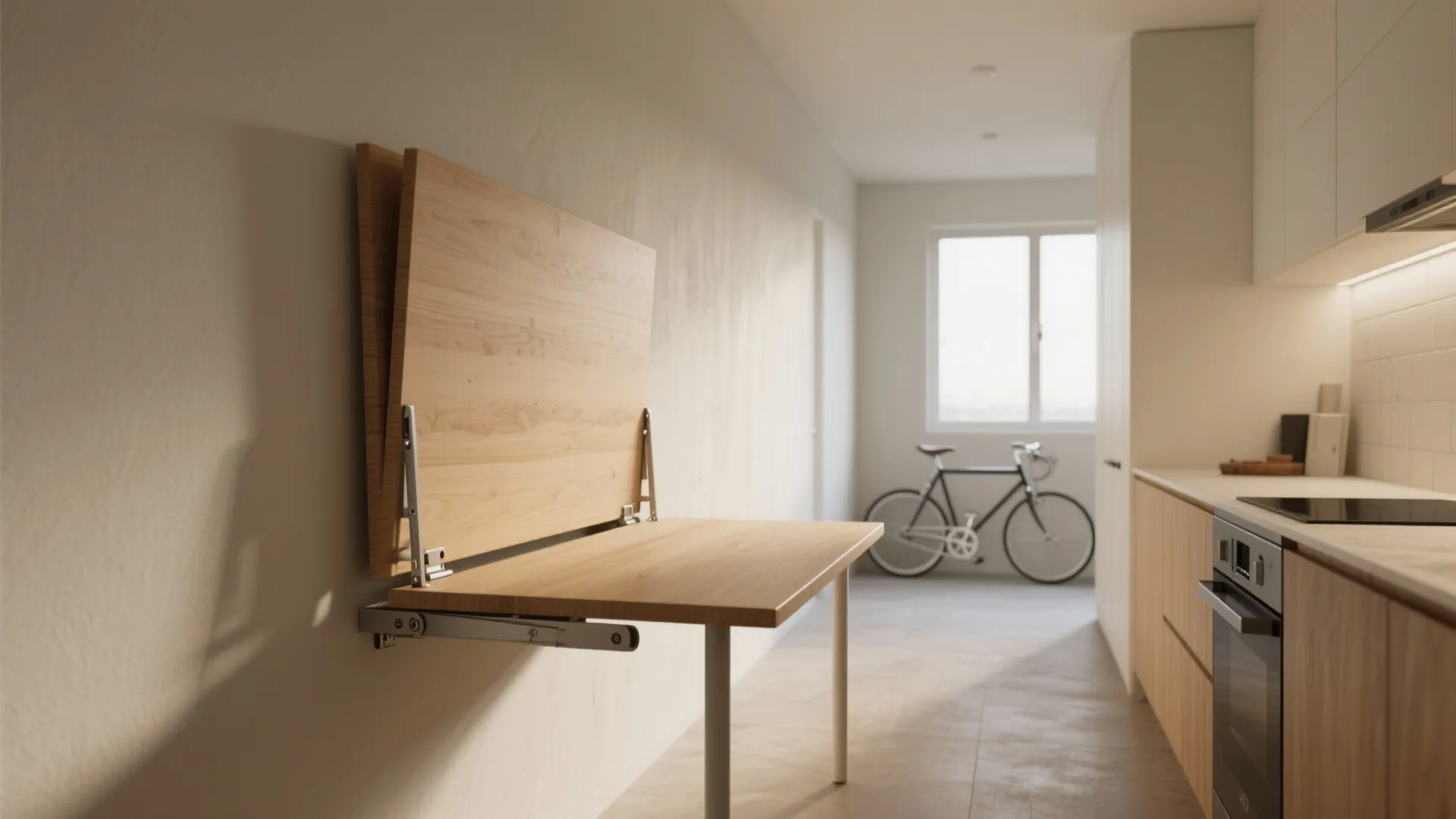 1. Wall-Mounted Drop Leaf: Fold Flat When Not in Use