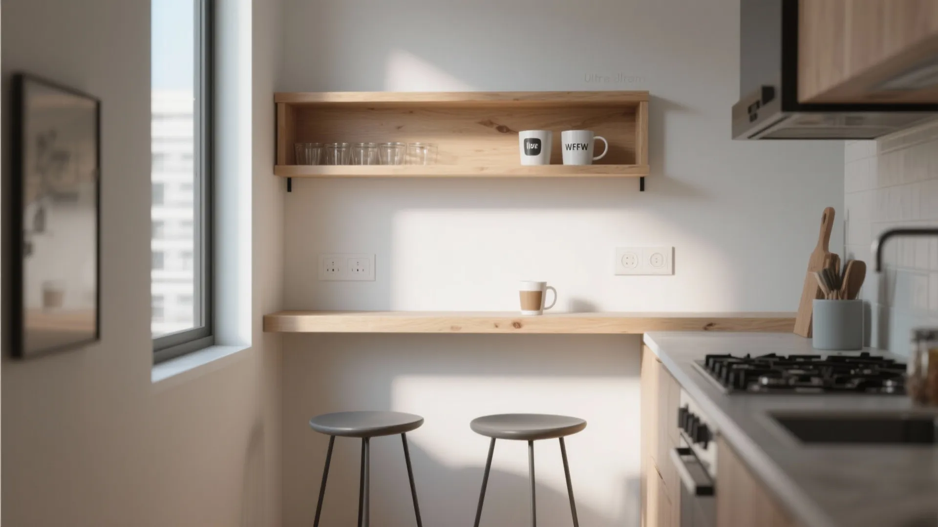 10. Wall-Mounted Bar Shelf