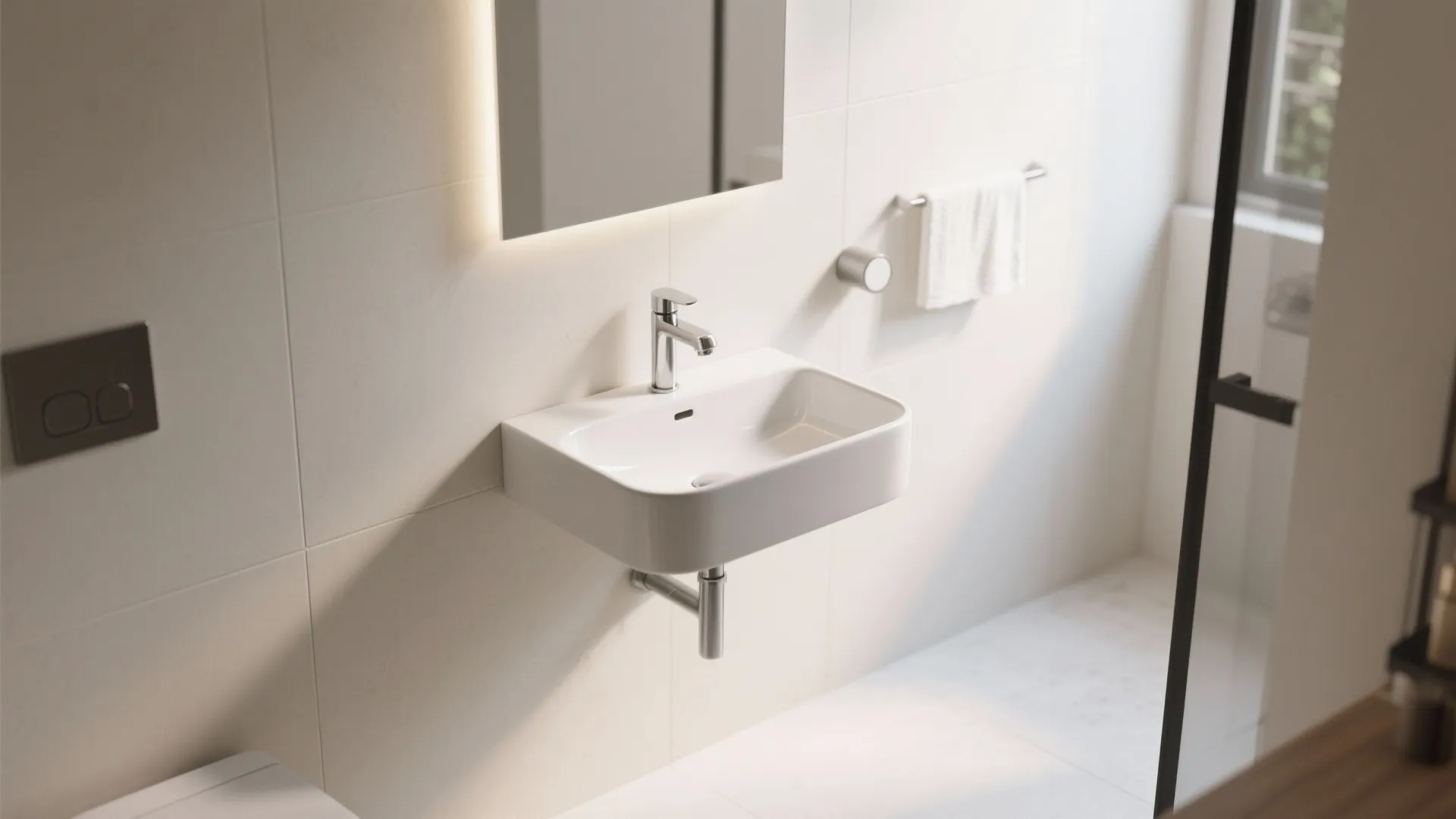 1. Wall-Mounted Slim Basins