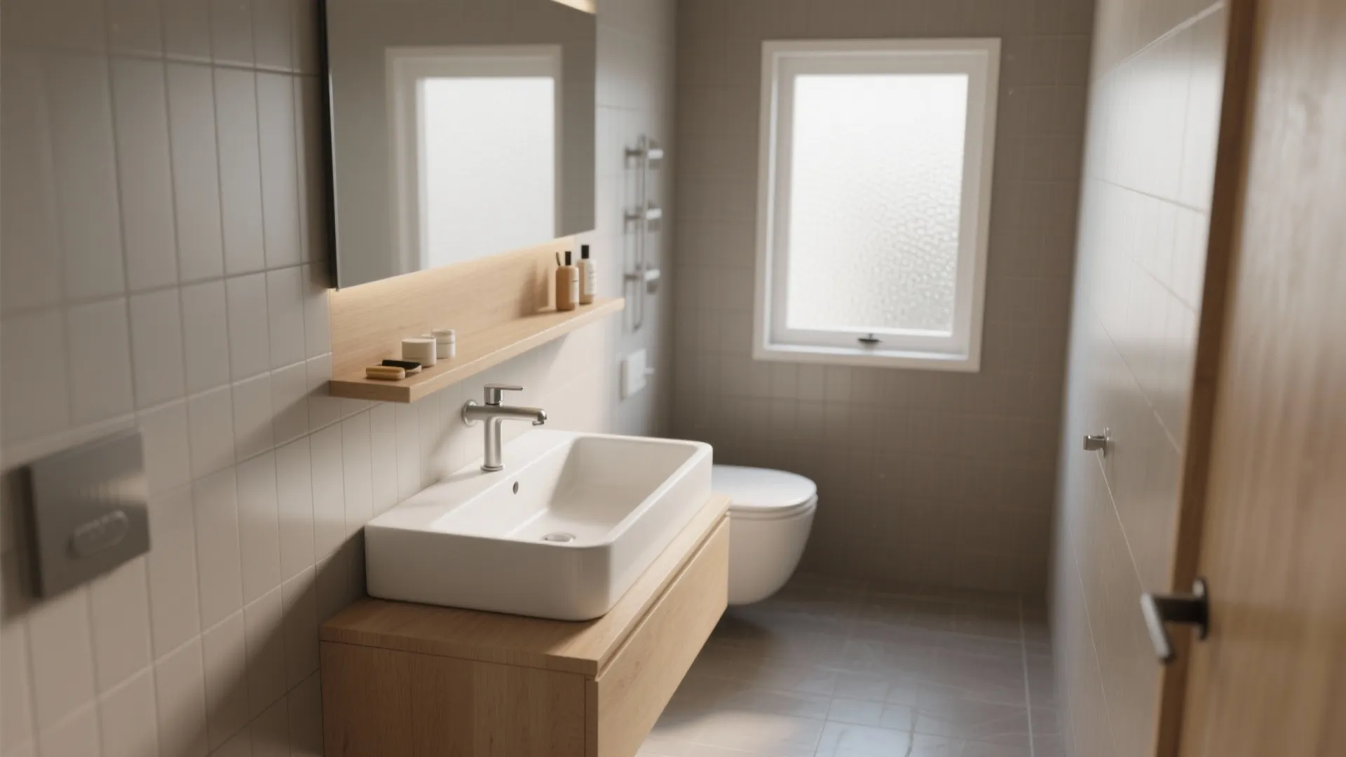 1. Wall-Mounted Narrow Basin