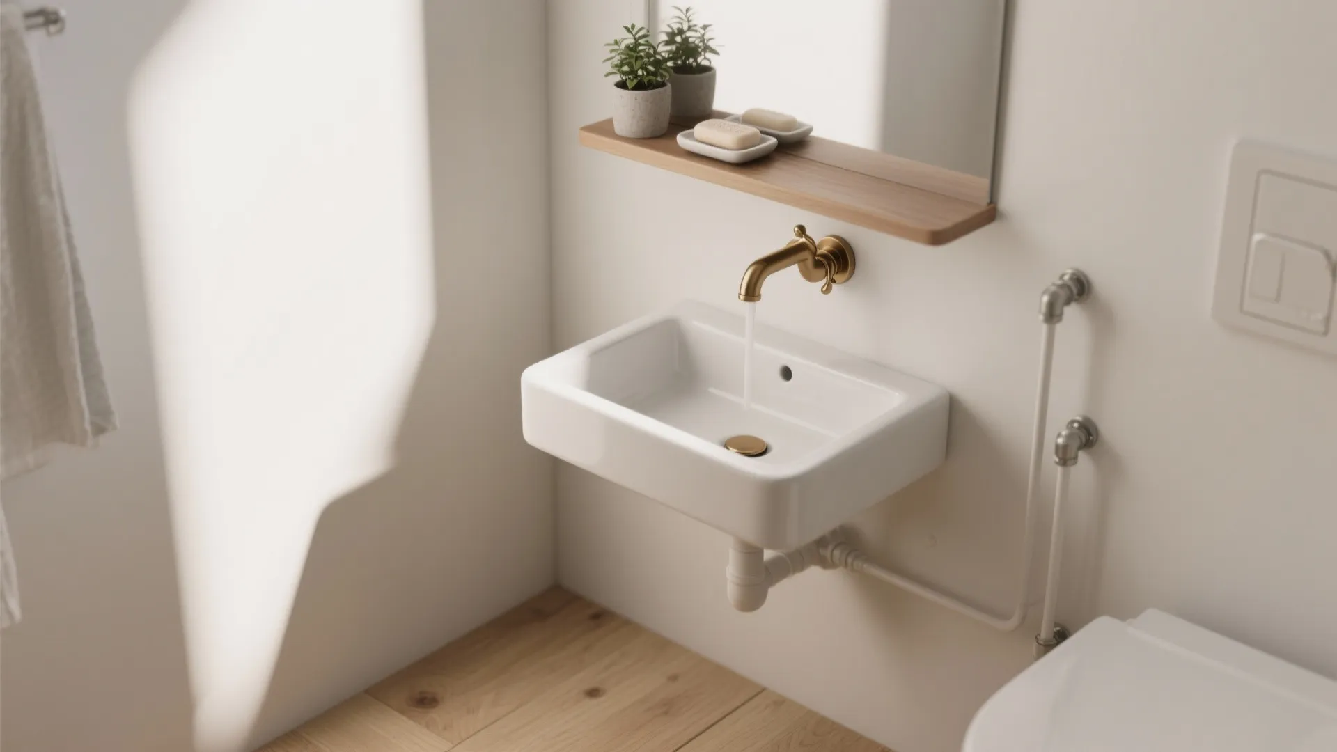 1. Wall-mounted mini basin