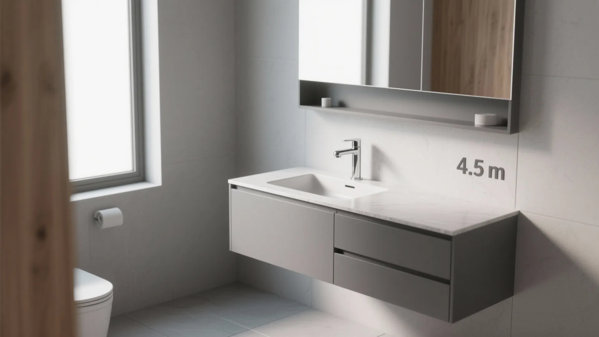 Wall-mounted basins with hidden storage
