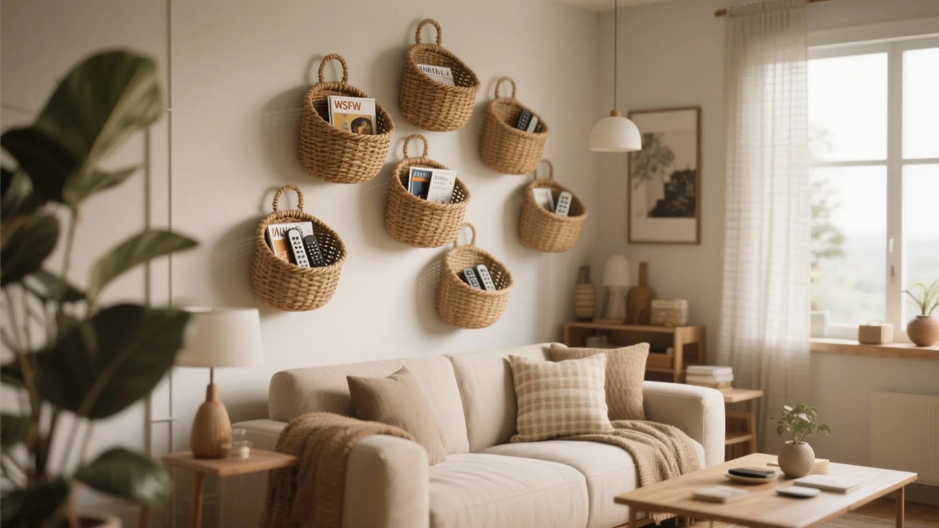 7. Wall-Mounted Baskets
