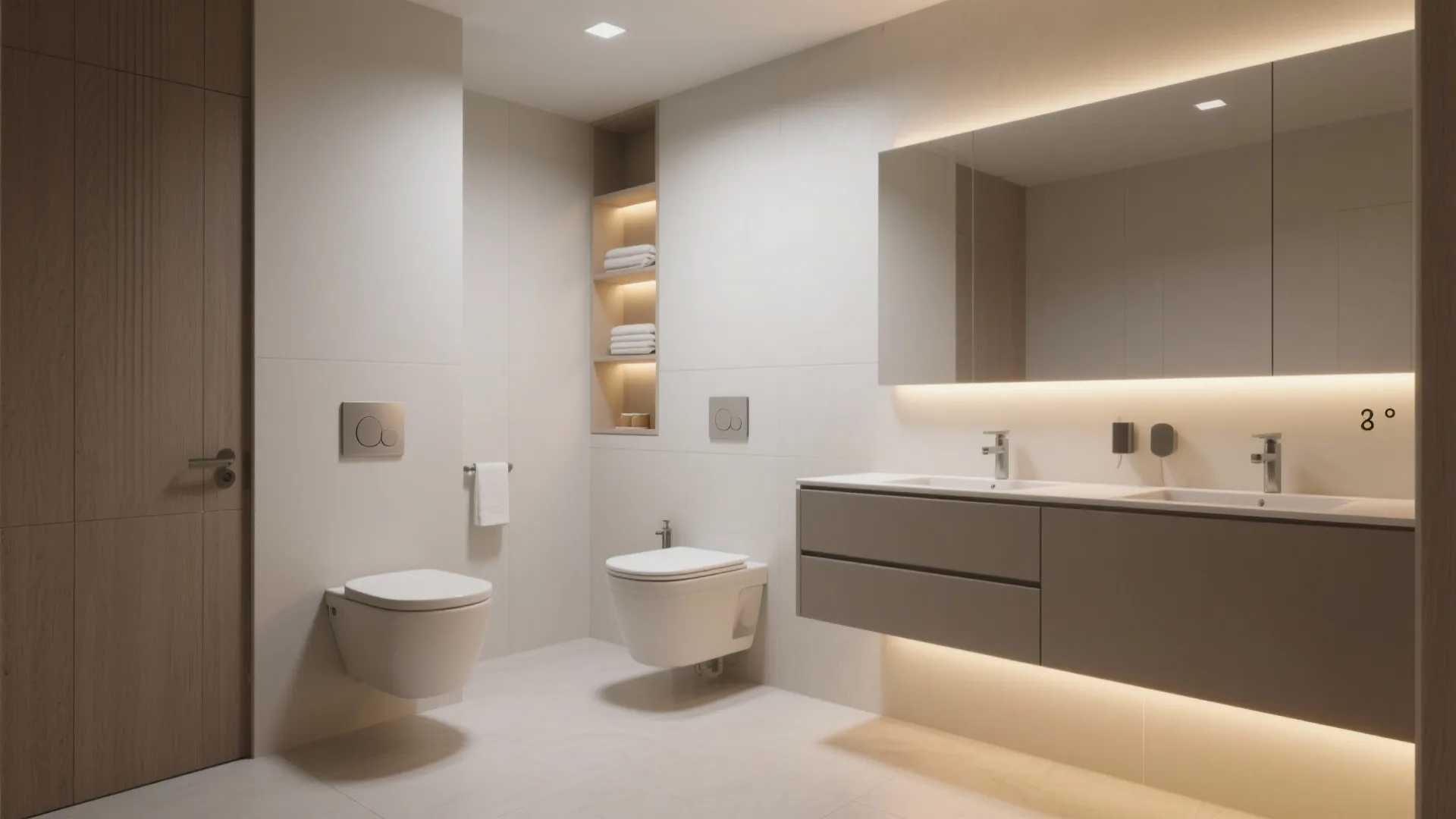 Wall-Mounted Fixtures and Floating Storage