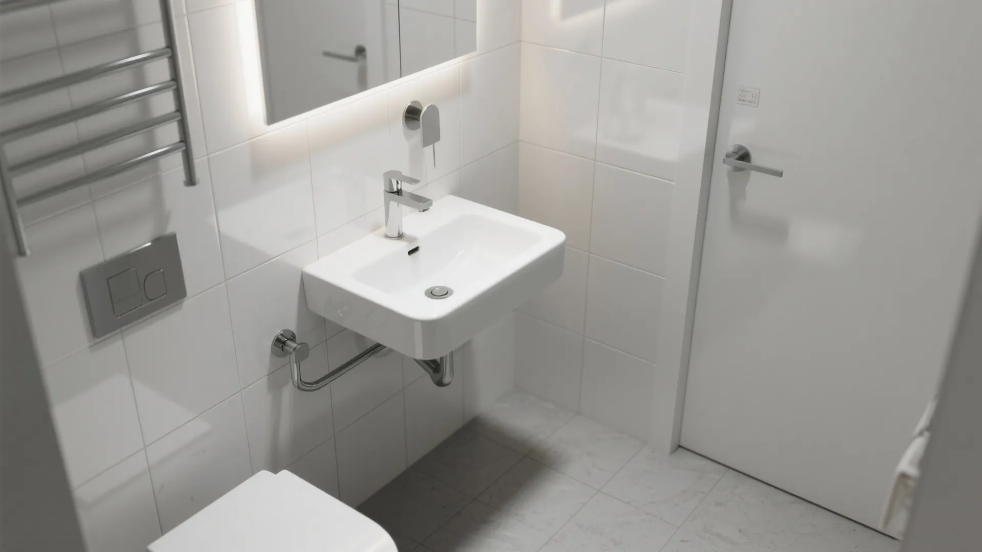 2. Wall-Mounted Sink