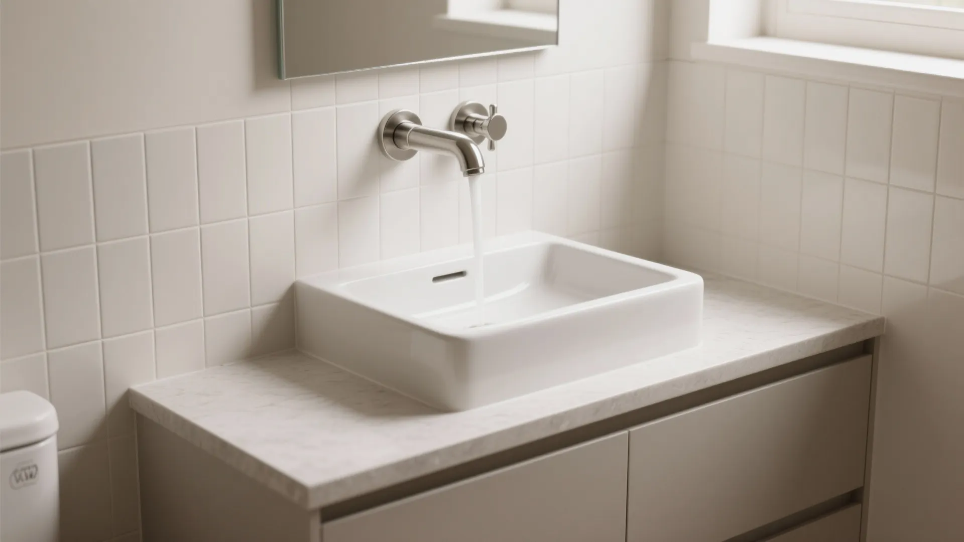 1. Wall-Mounted Faucets for a Cleaner Counter