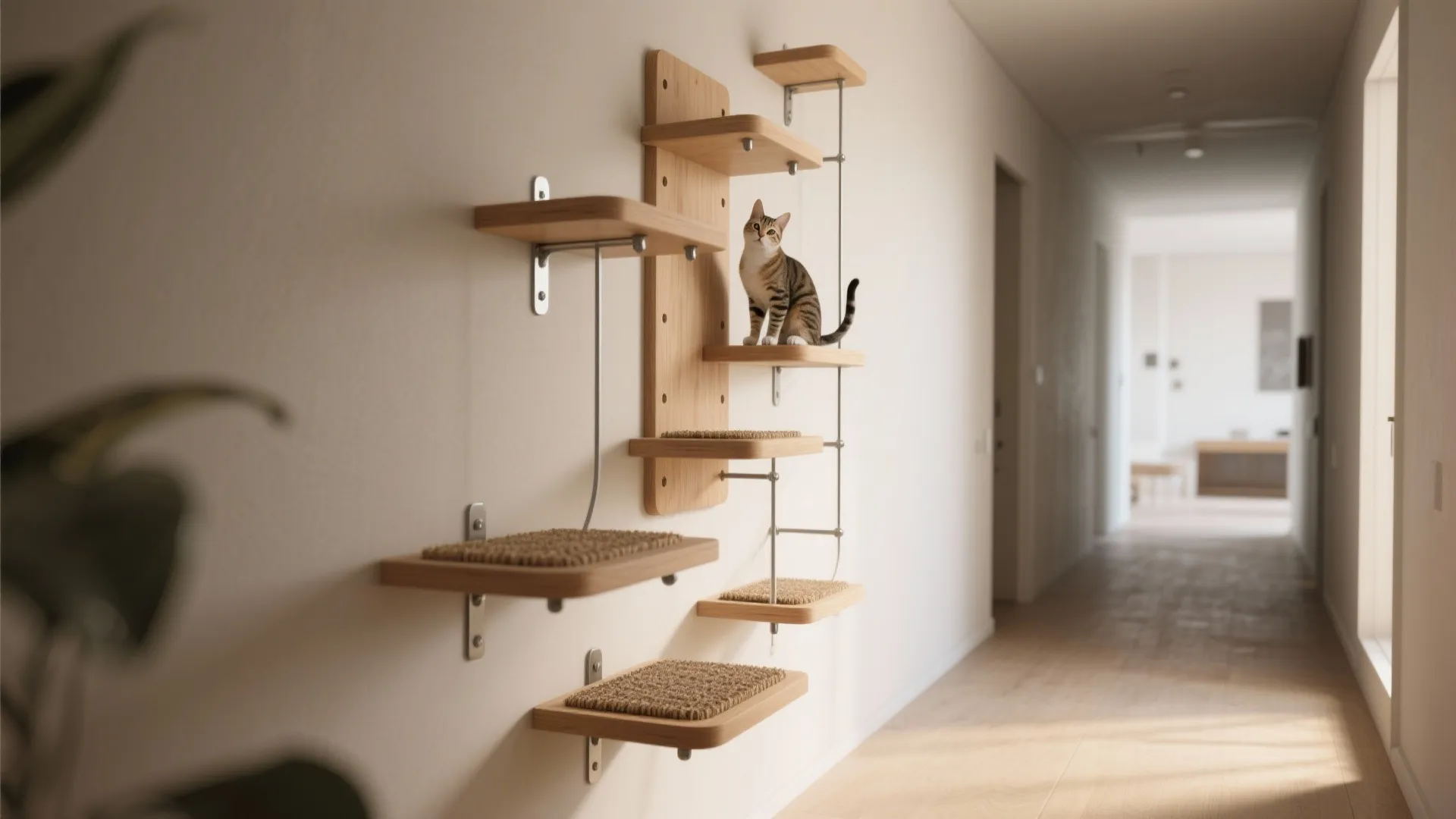 1. Wall-mounted vertical climbing station