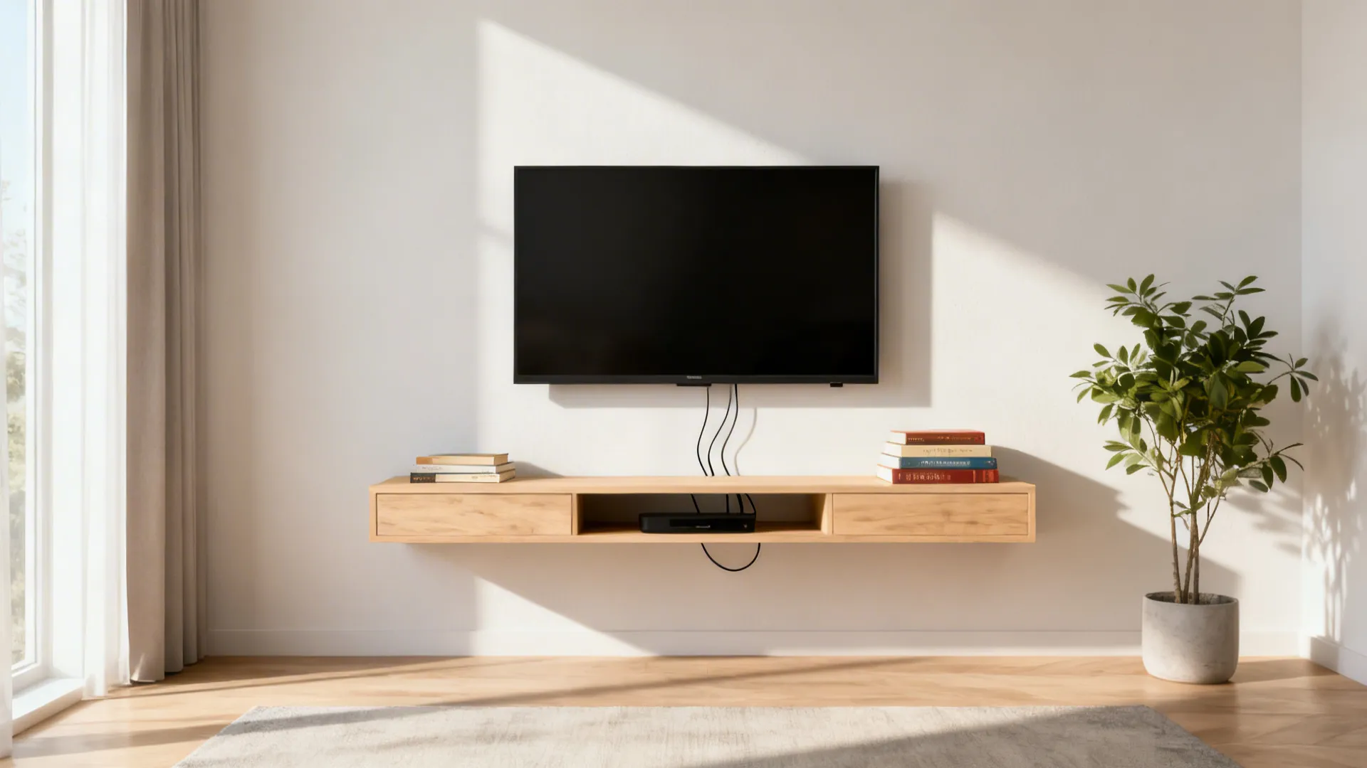 2. Wall-mounted media console
