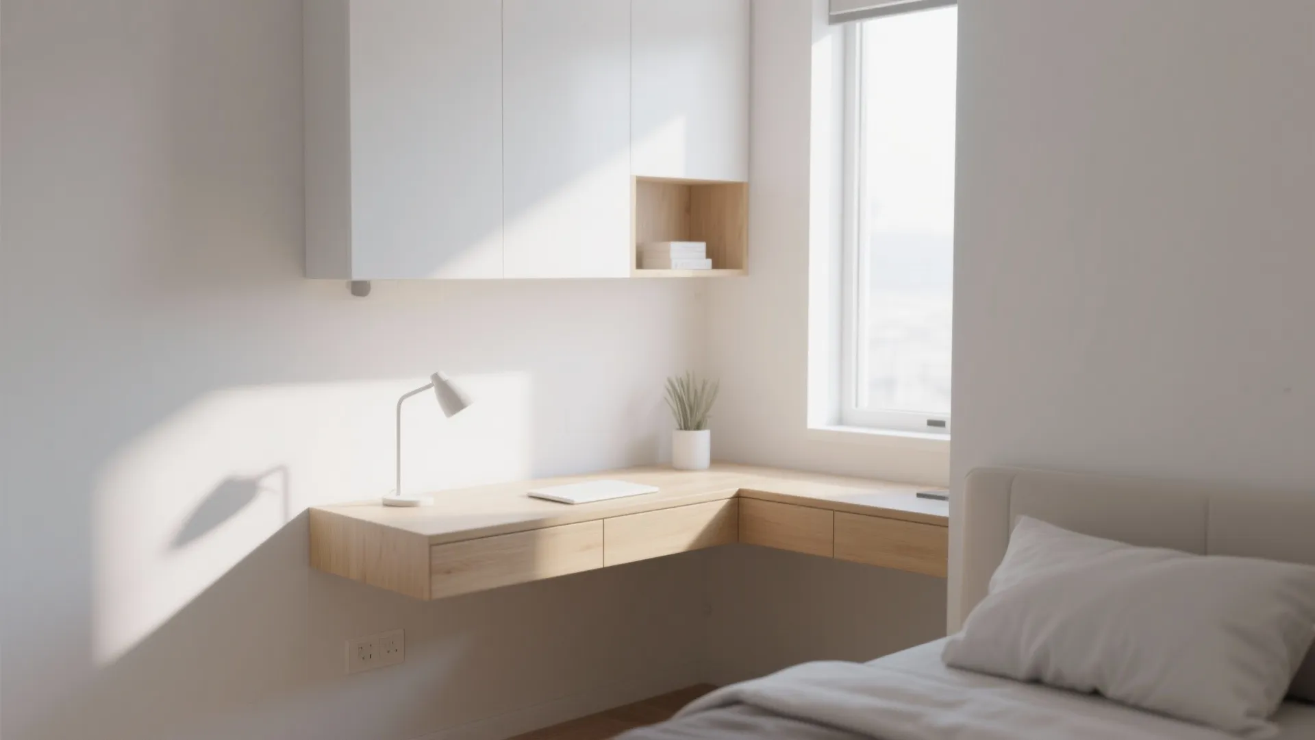 1. Wall-Mounted Desks