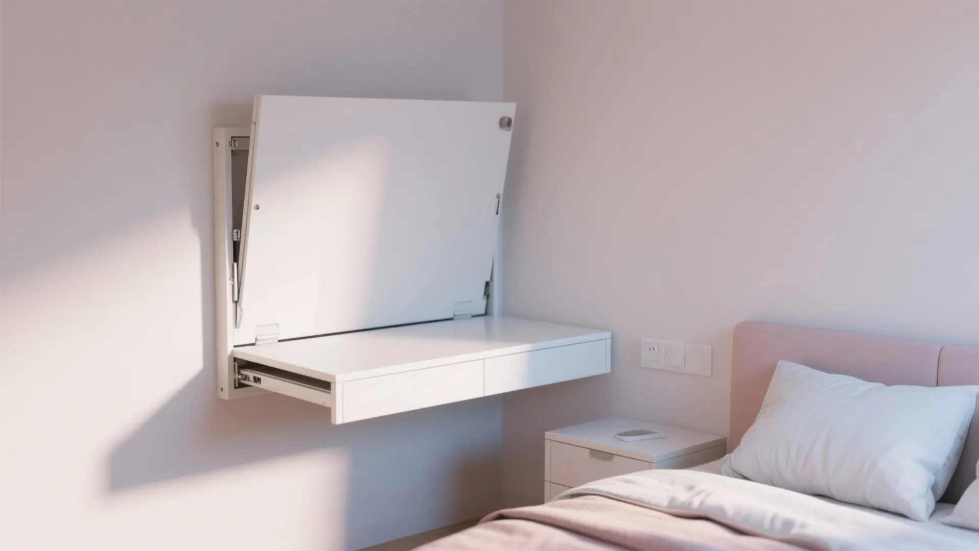 2. Use a Wall-Mounted Desk