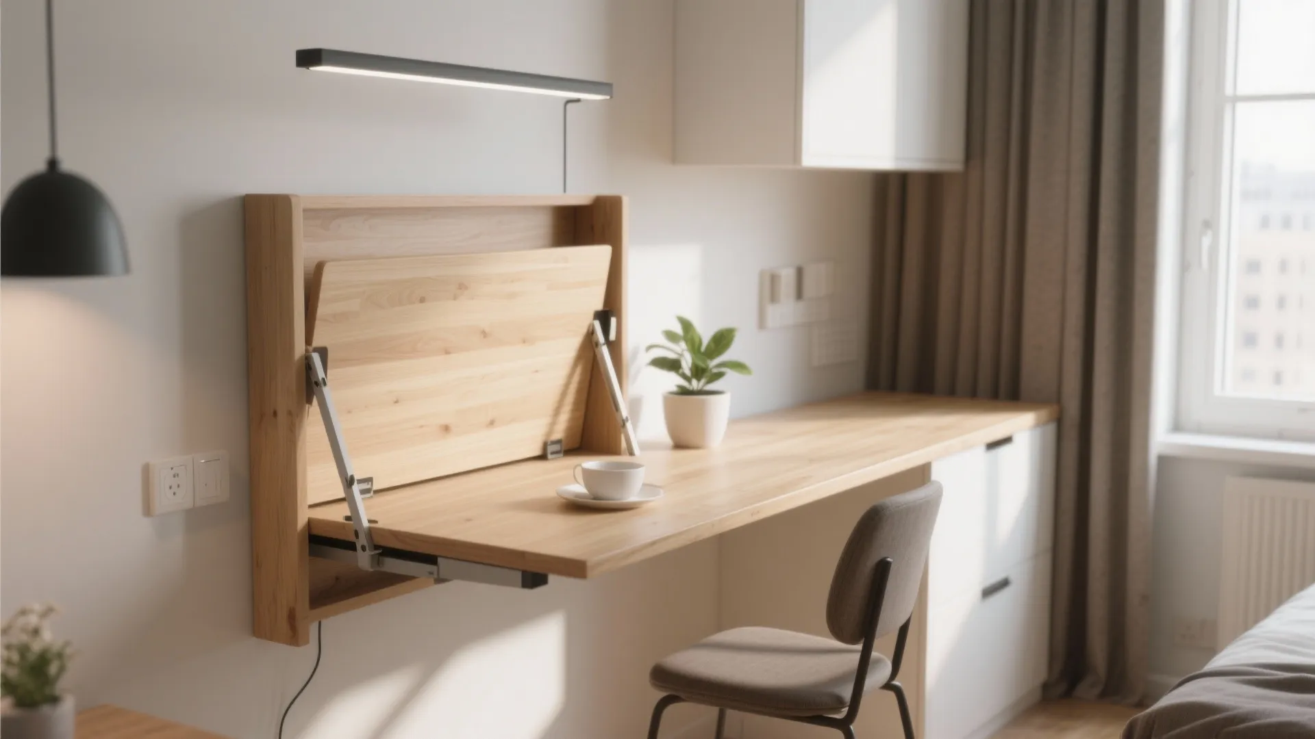 1. Wall-Mounted Desks