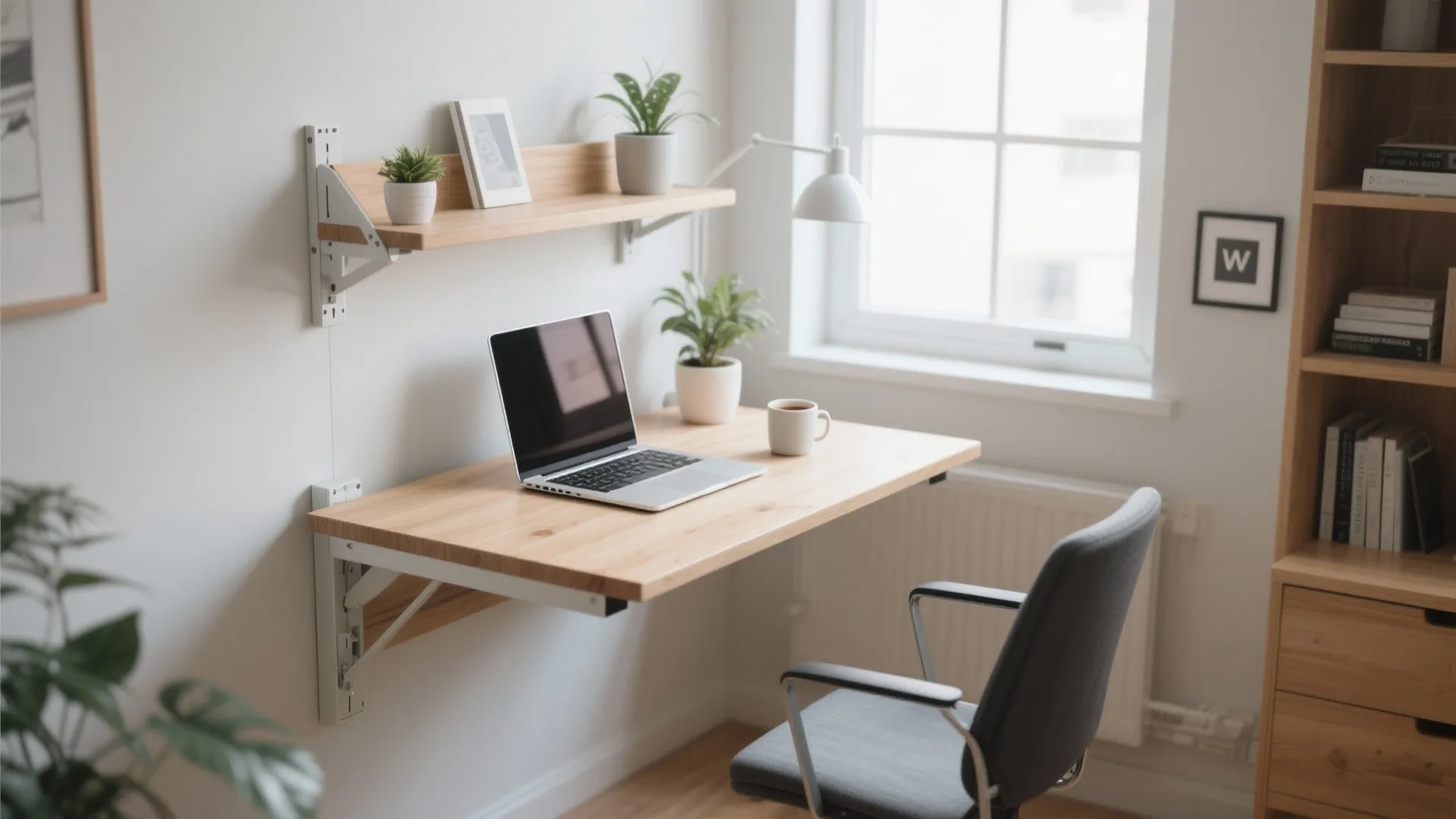 1. Wall-Mounted Desks