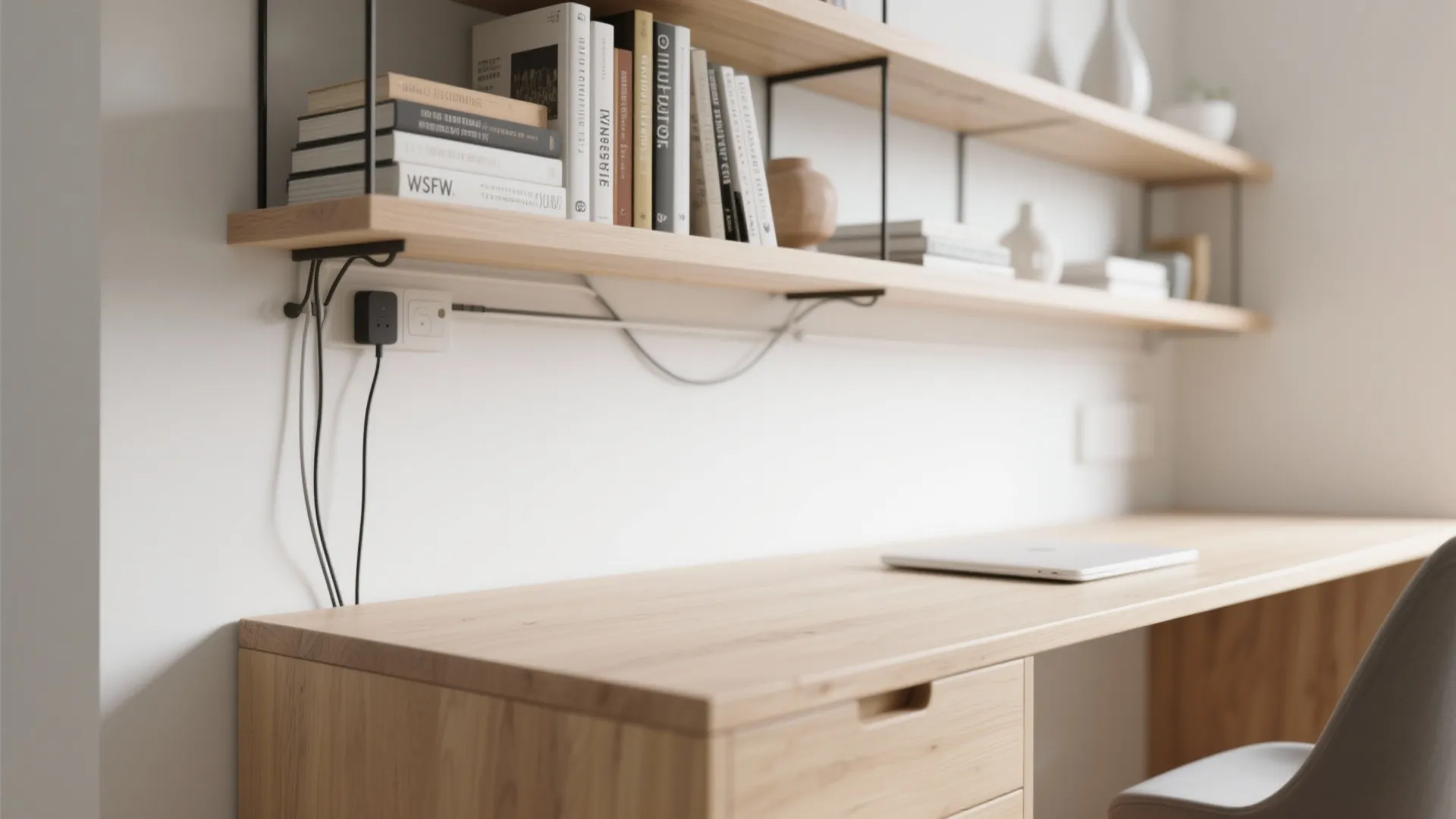 Tip 2: Wall-Mounted Desk & Storage