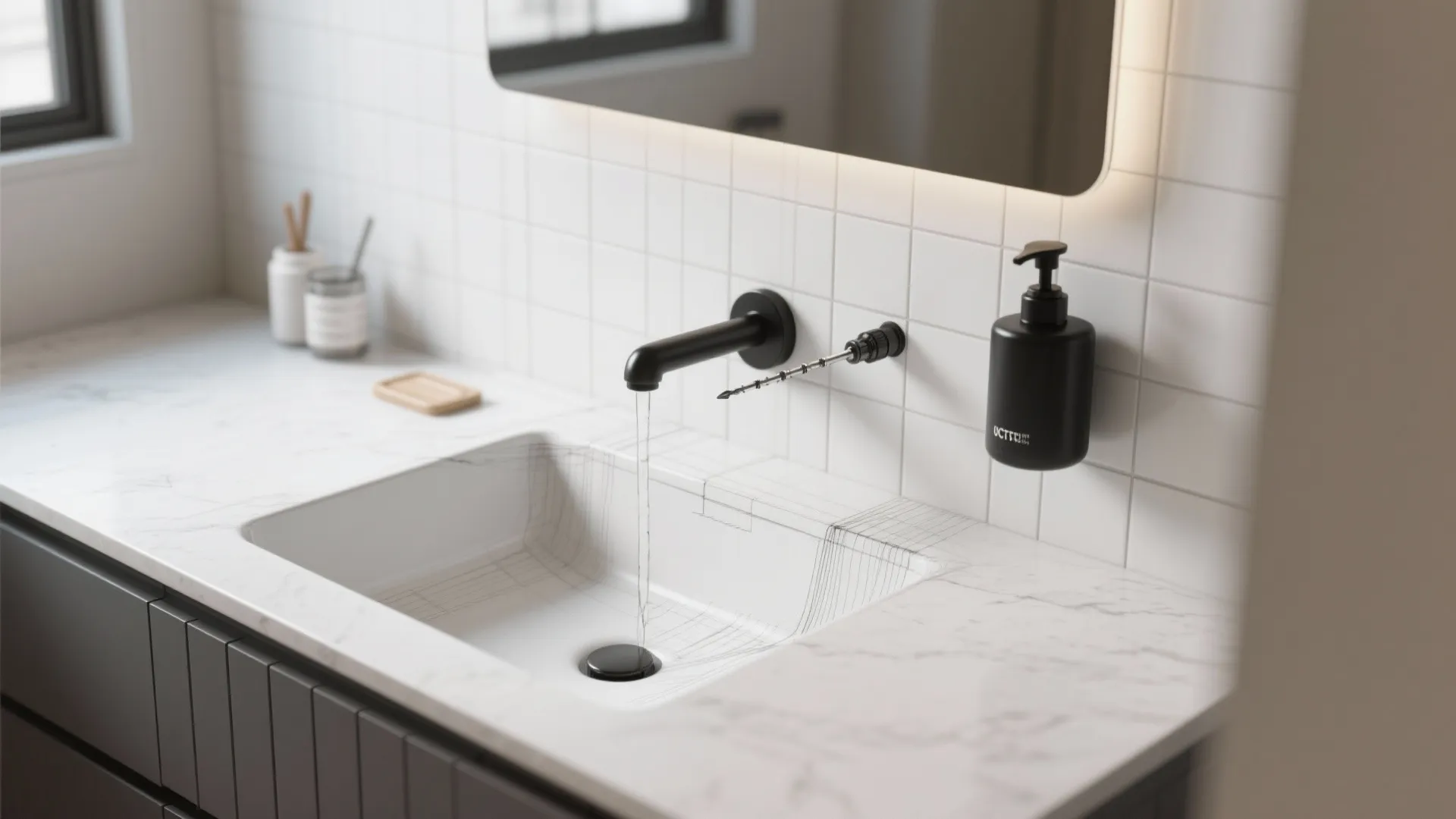 3. Add a wall-mounted dispenser for counter space