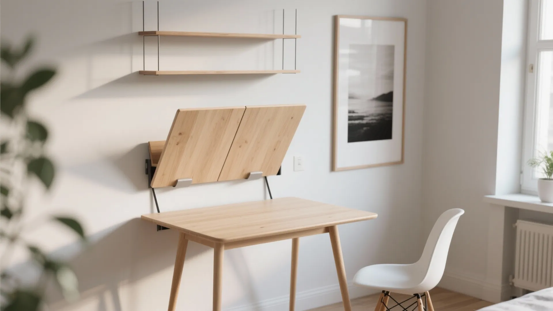2. Wall-mounted Drop Leaf Table