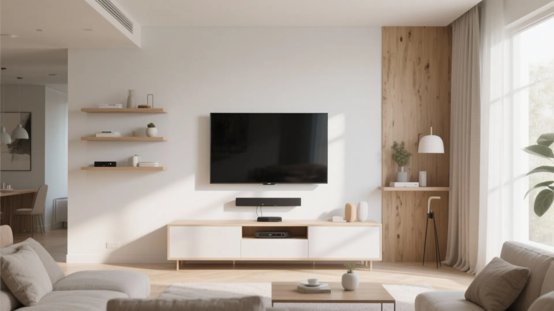 5. Wall-Mounted Entertainment Center