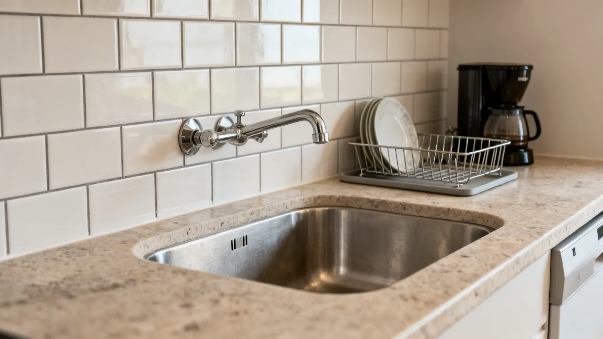 Wall-mounted taps to free the deck