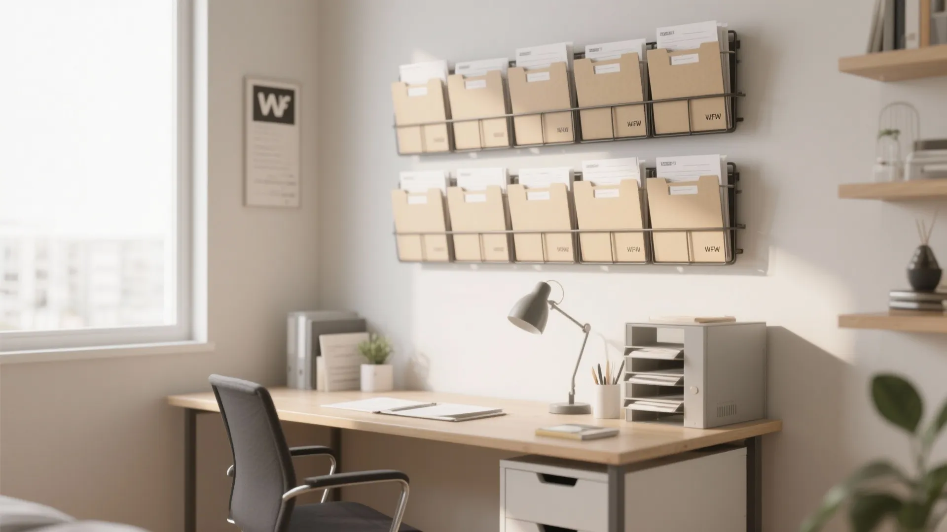 10. Wall-Mounted File Racks