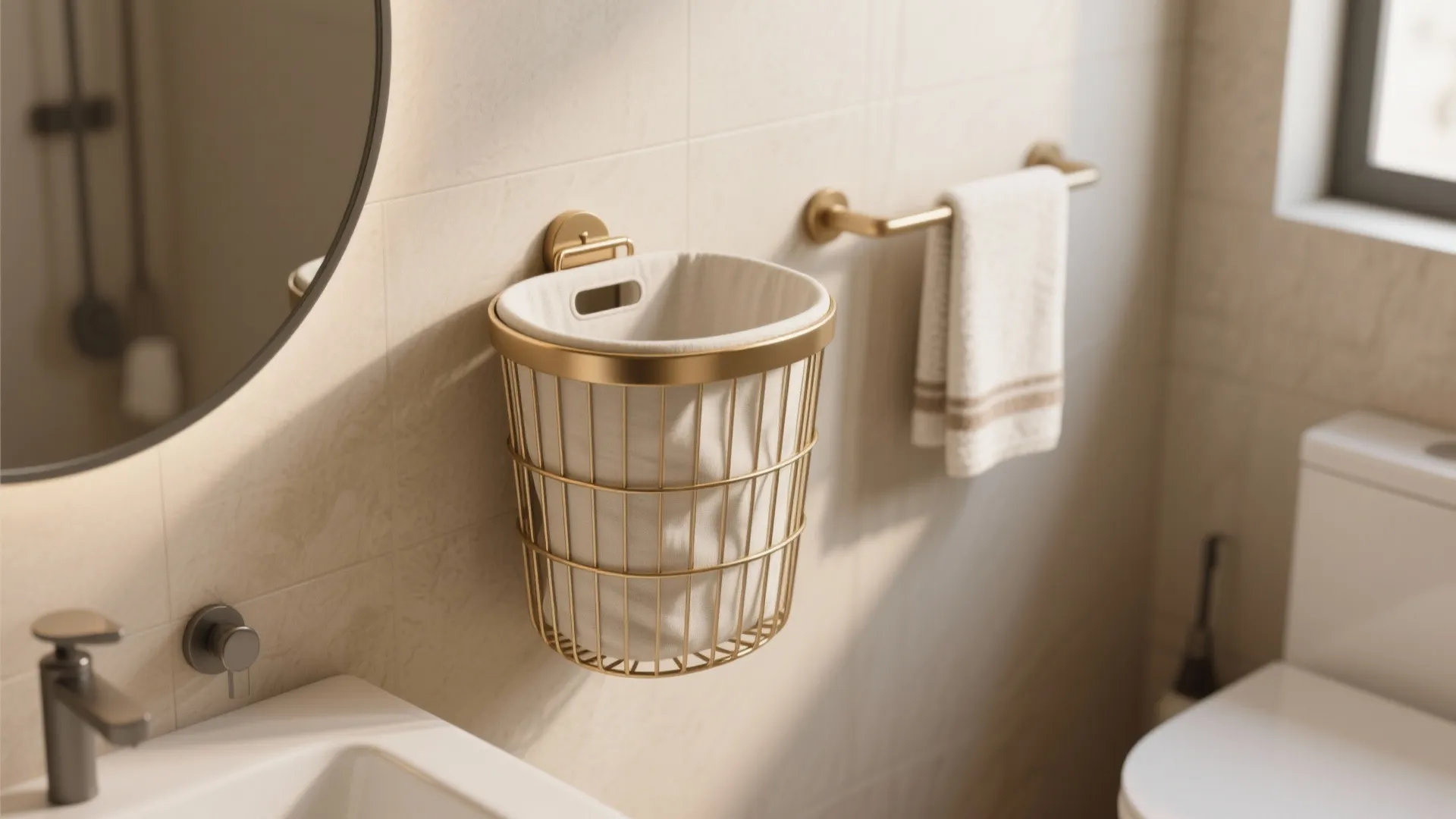 3. Wall-mounted Hamper