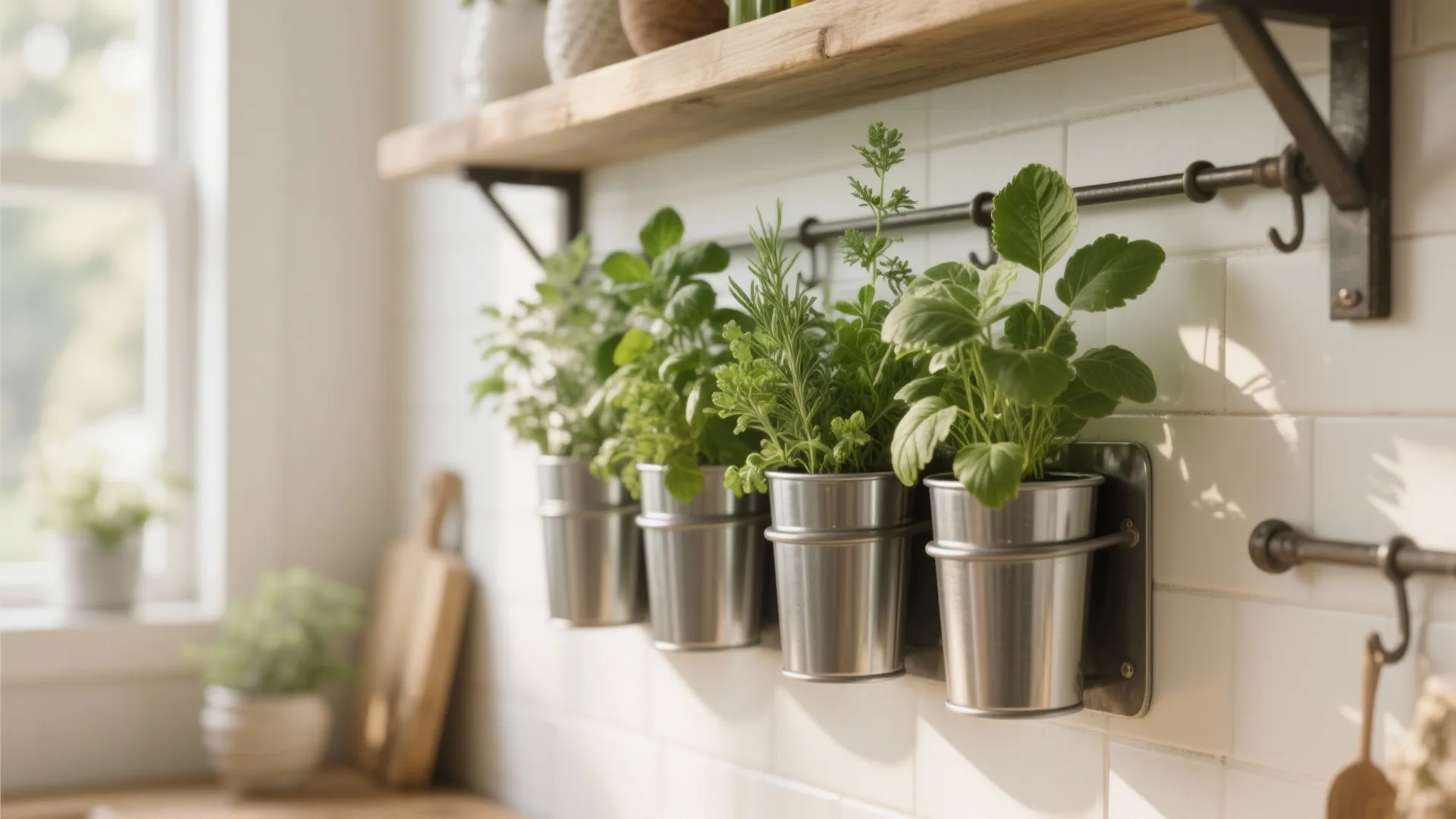 4. Wall-mounted Herb Garden