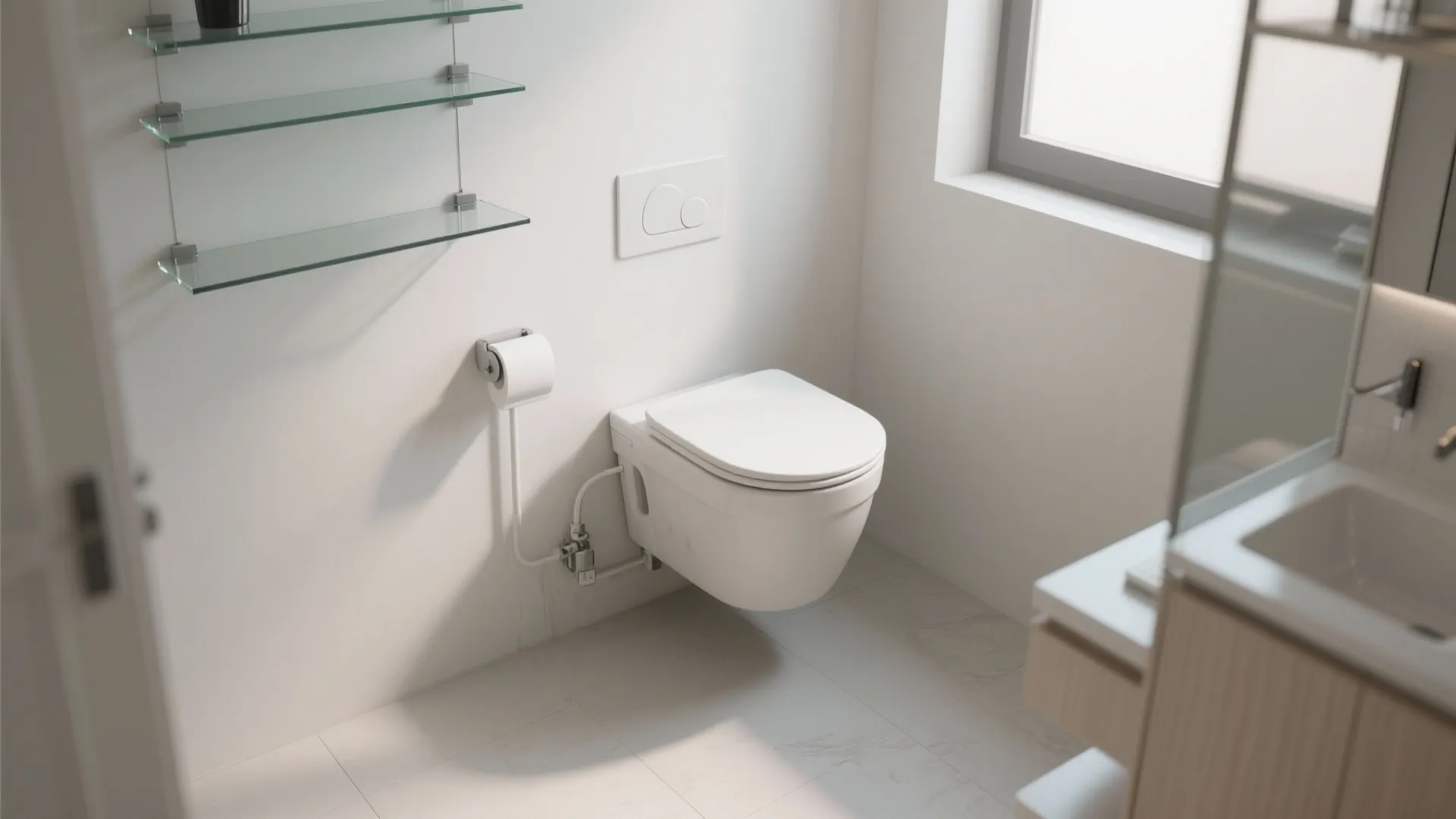 1. Wall-Mounted Pot with Hidden Tank