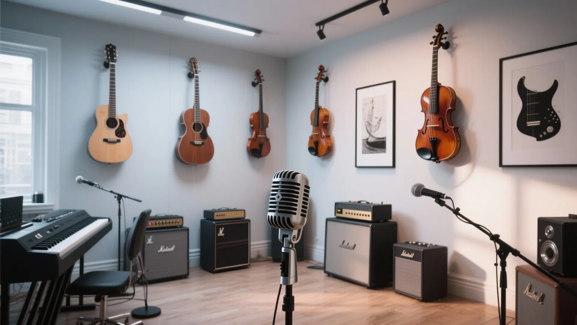 2. Wall-Mounted Instrument Gallery