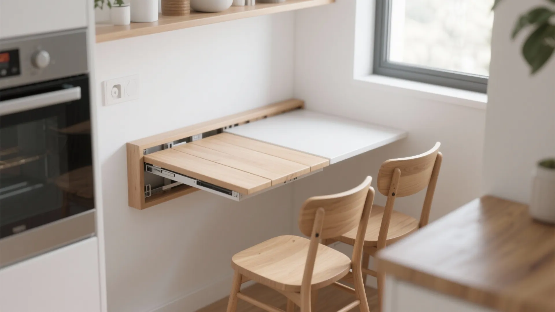 1. Wall-Mounted Drop Leaf Tables