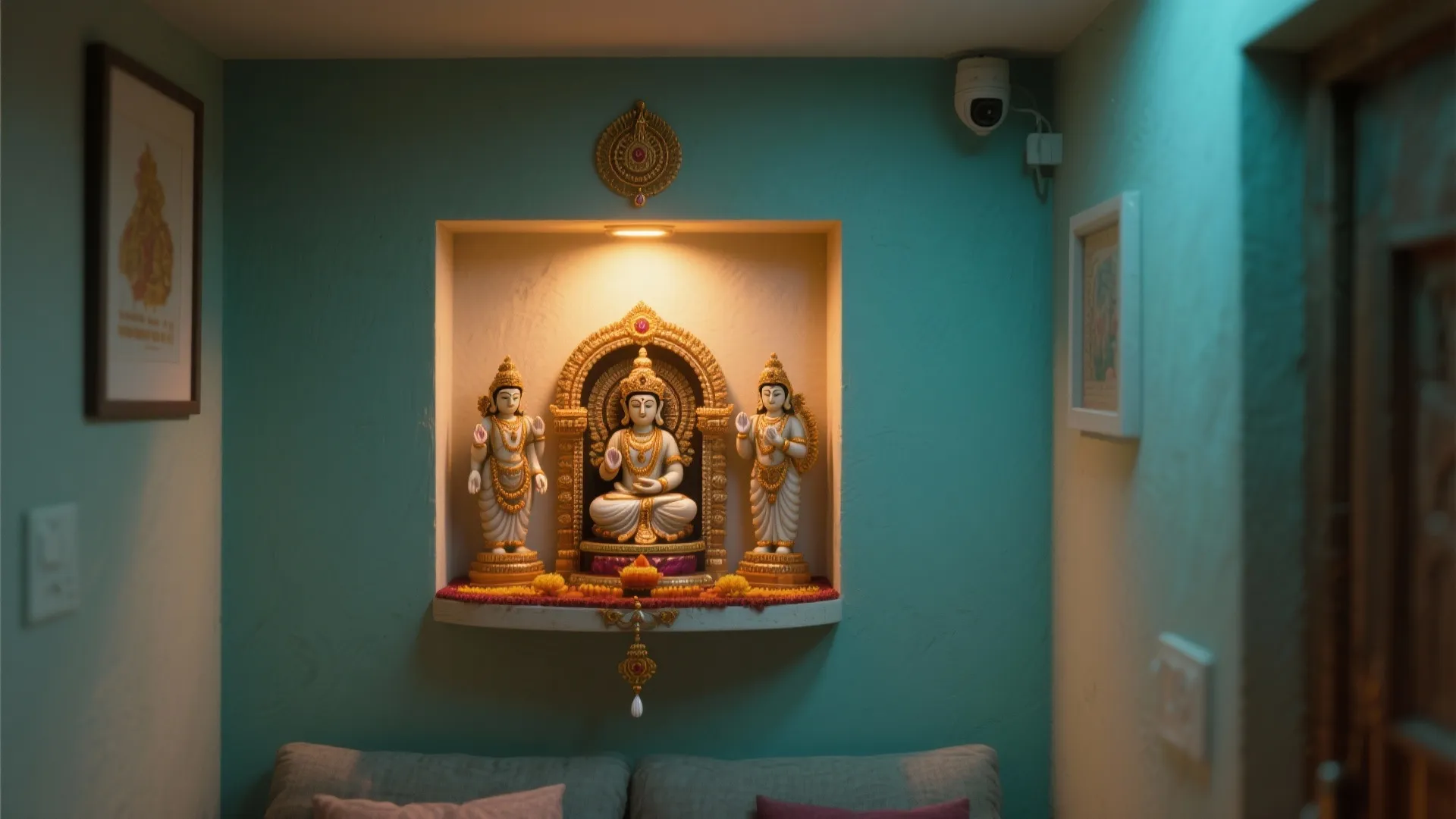 Wall-mounted Compact Mandir