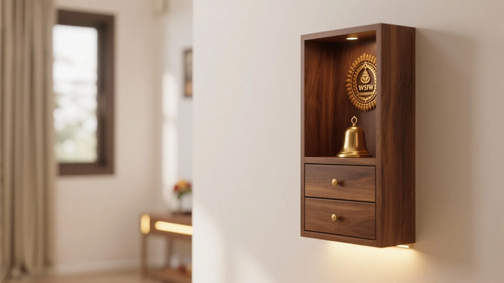 Compact Wall-mounted Mandir