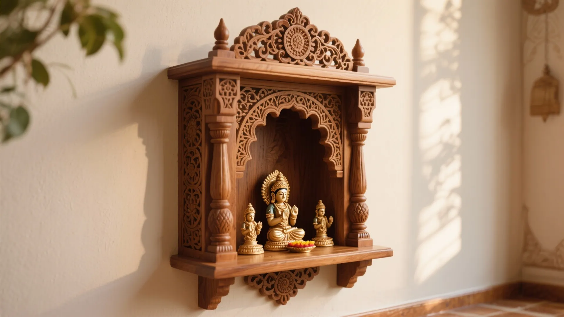 Wall-Mounted Compact Mandir