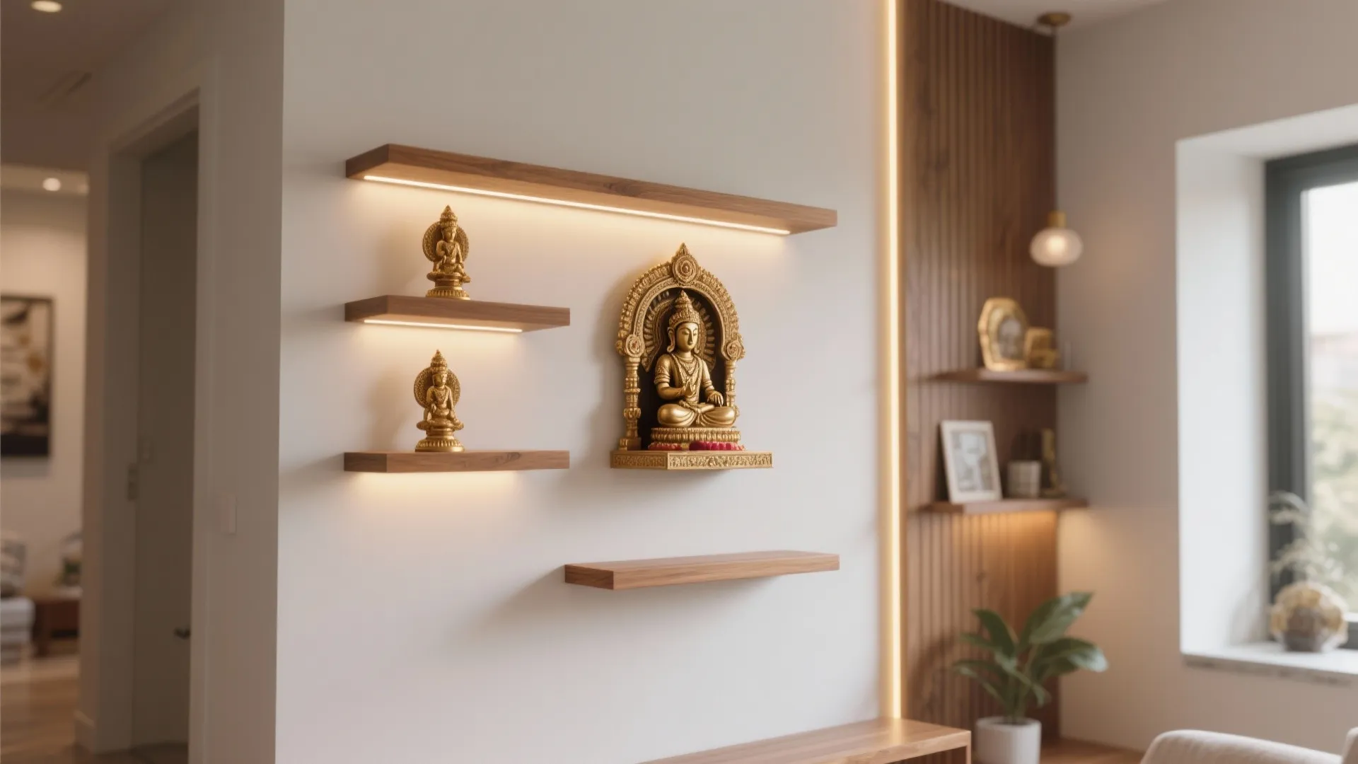 Minimalist Wall-Mounted Mandir