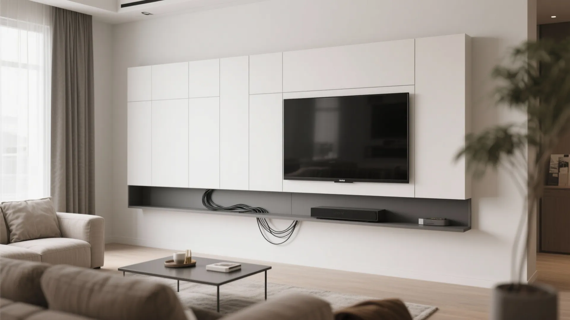 Wall-mounted media unit