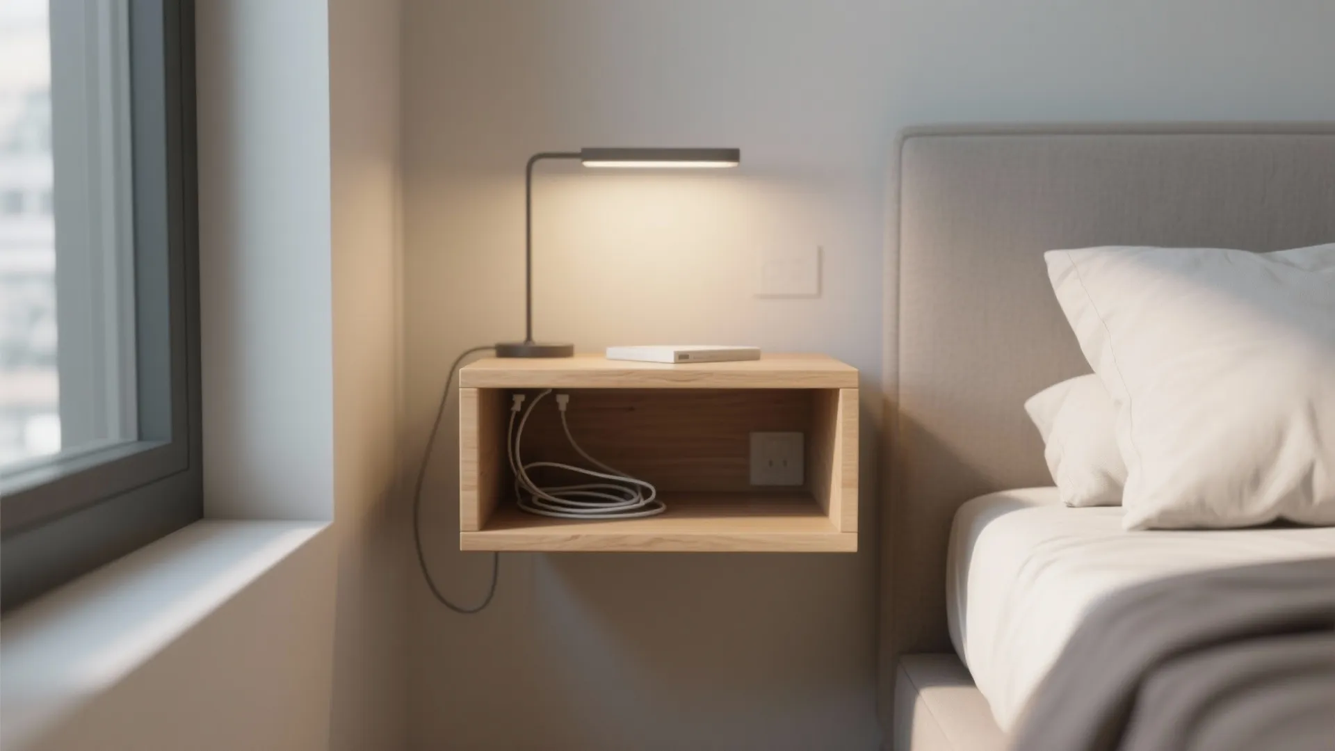 1. Wall-Mounted Nightstands