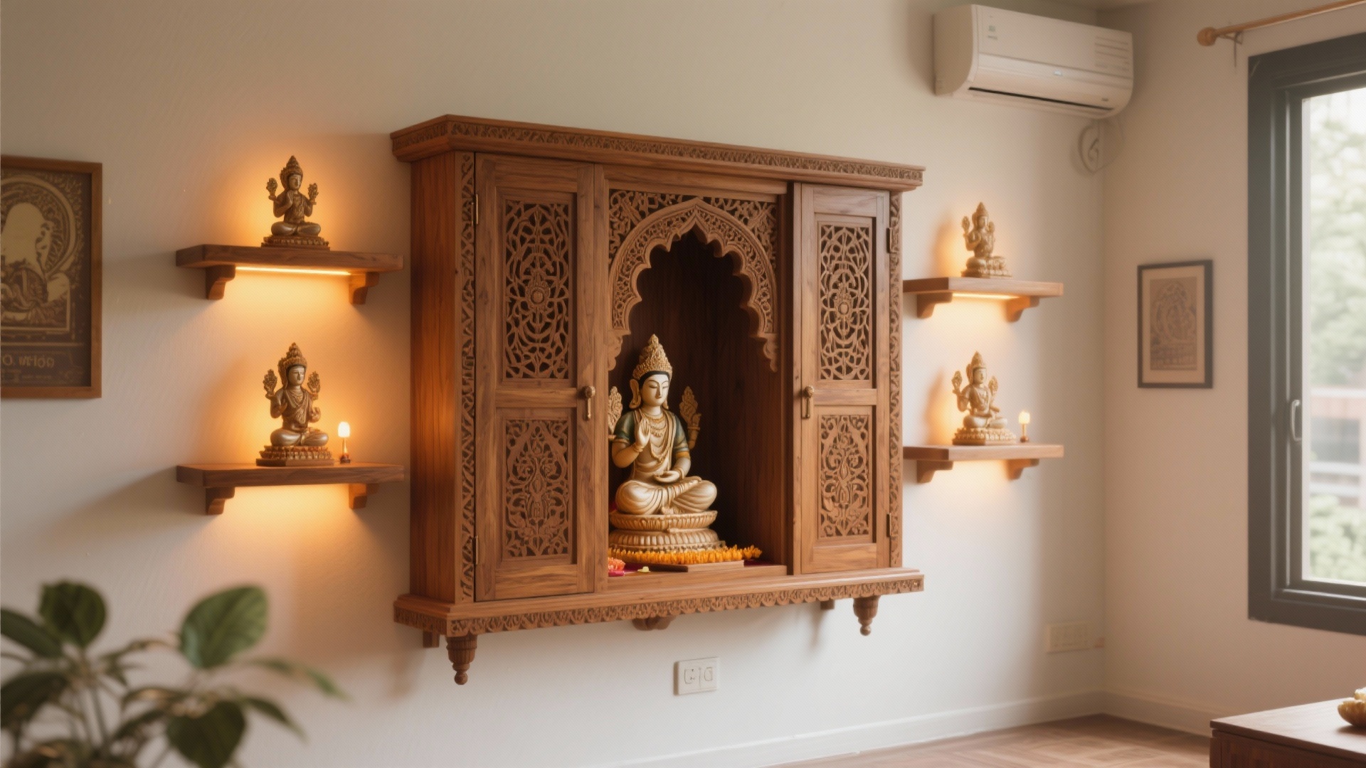 Pooja Room Too Small? 5 Small Pooja Room Ideas That Save Space
