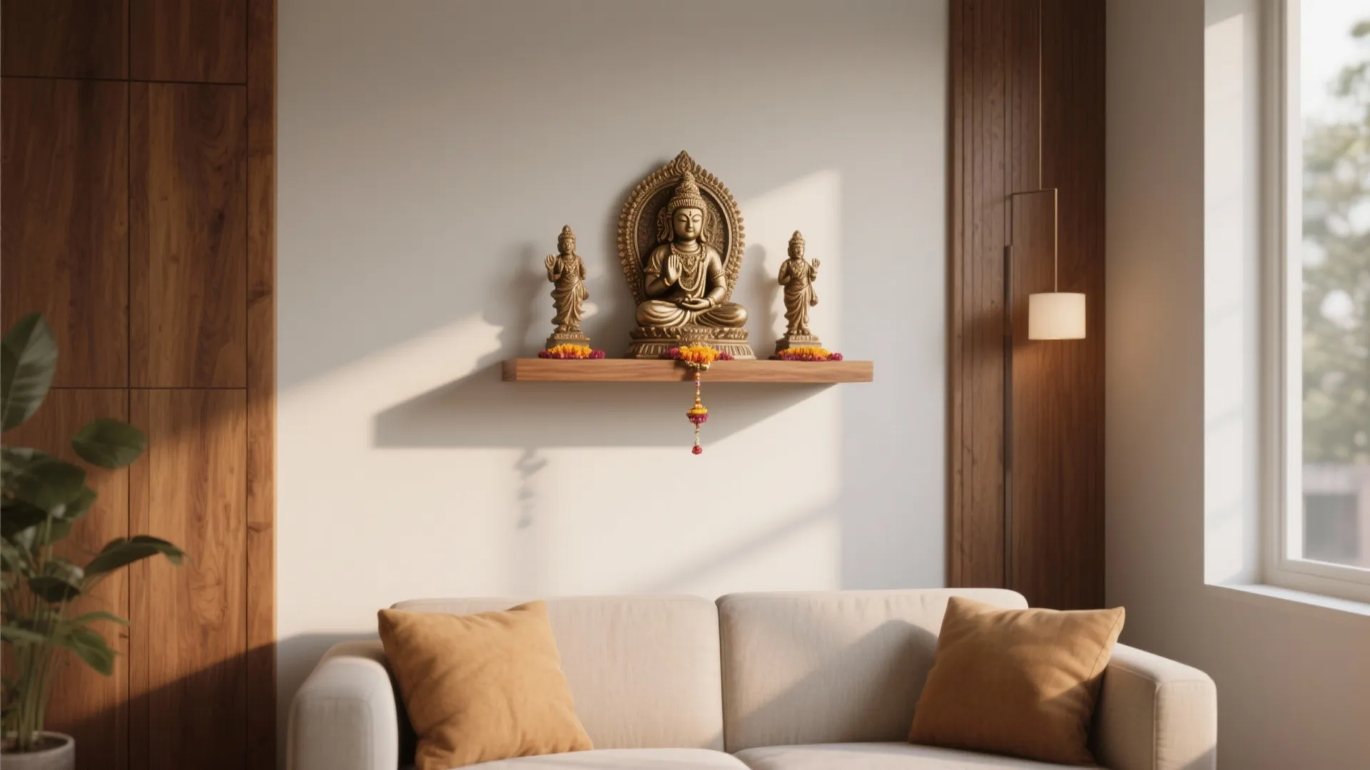Wall-Mounted Pooja Shelf