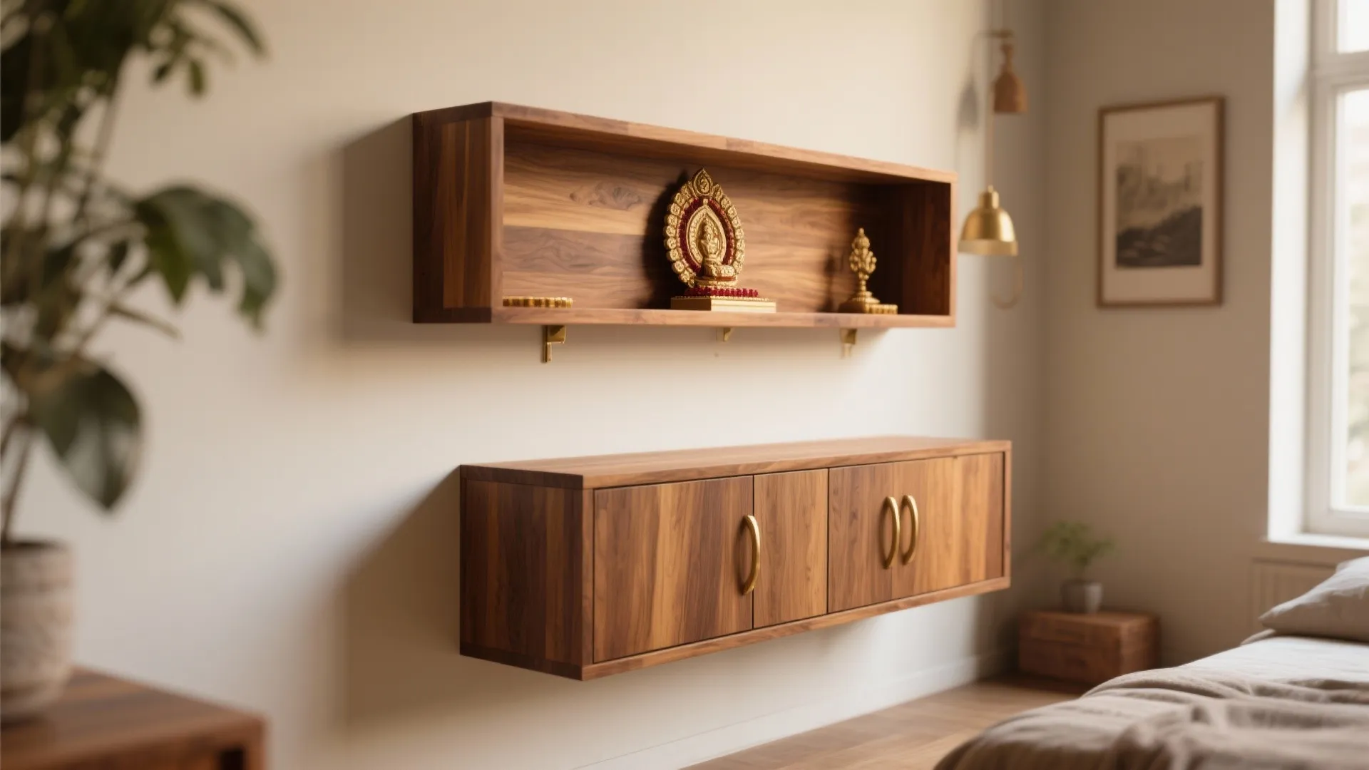 Wall-Mounted Pooja Shelf