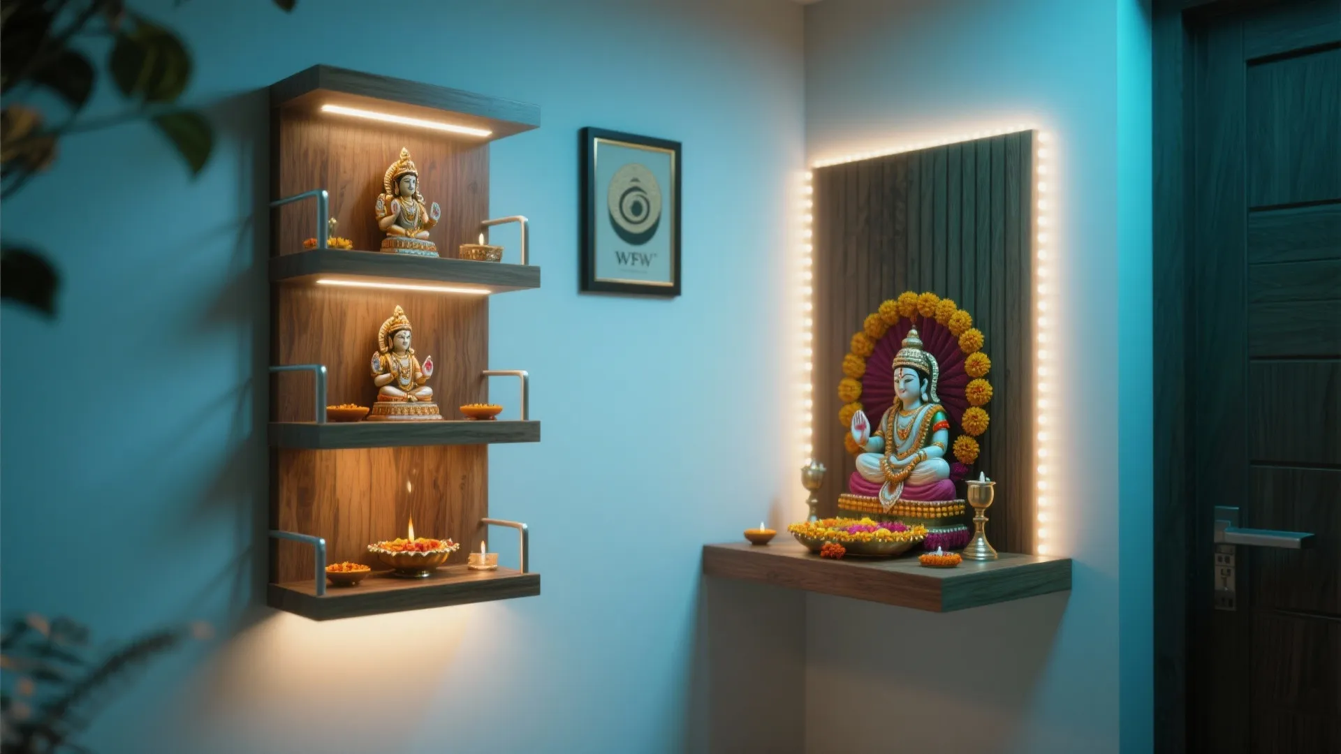 Wall-Mounted Prayer Shelves