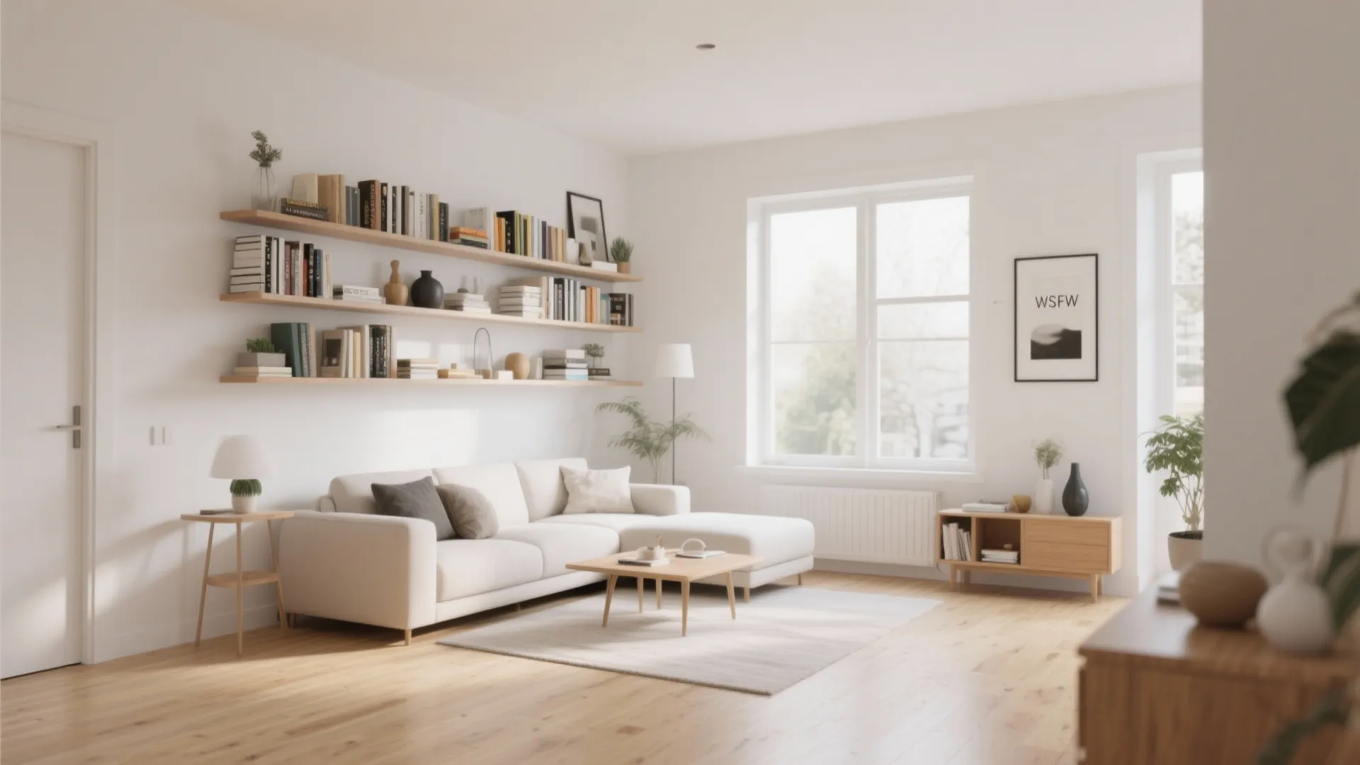 9. Wall-Mounted Shelving