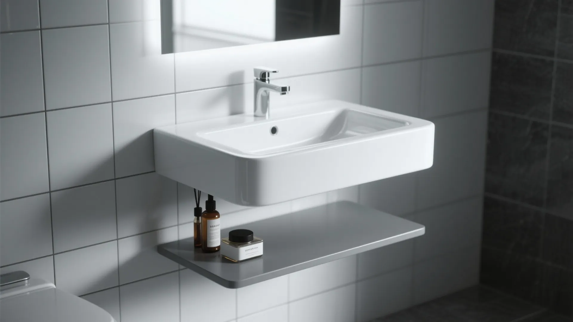 1. Wall-Mounted Sink