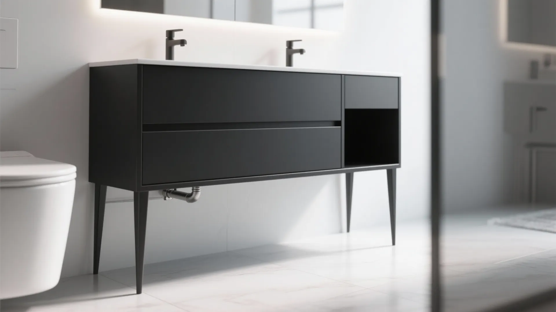 2. Choose slim profiles and wall-mounted designs