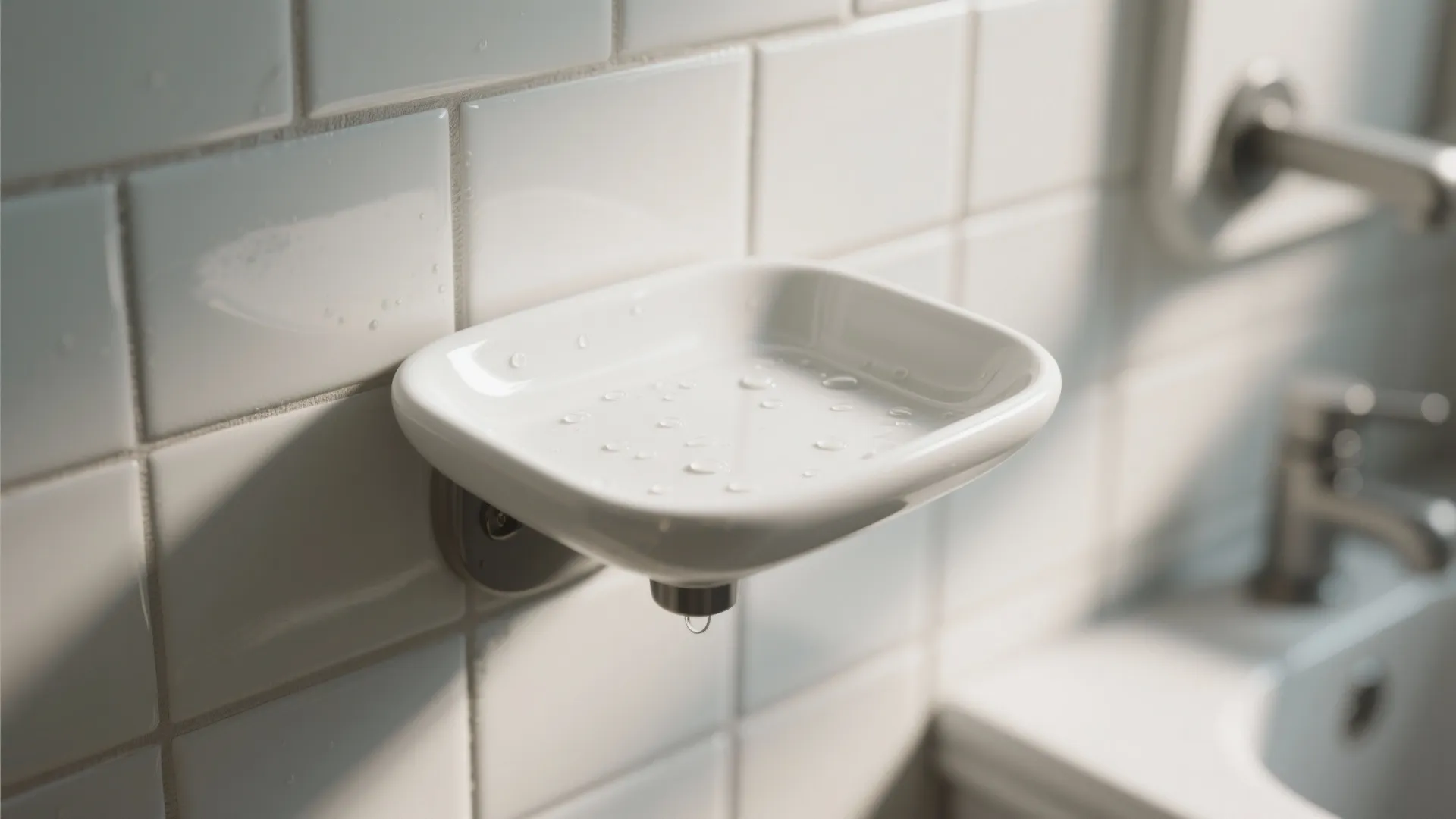 1. Wall-Mounted Ceramic Soap Dish