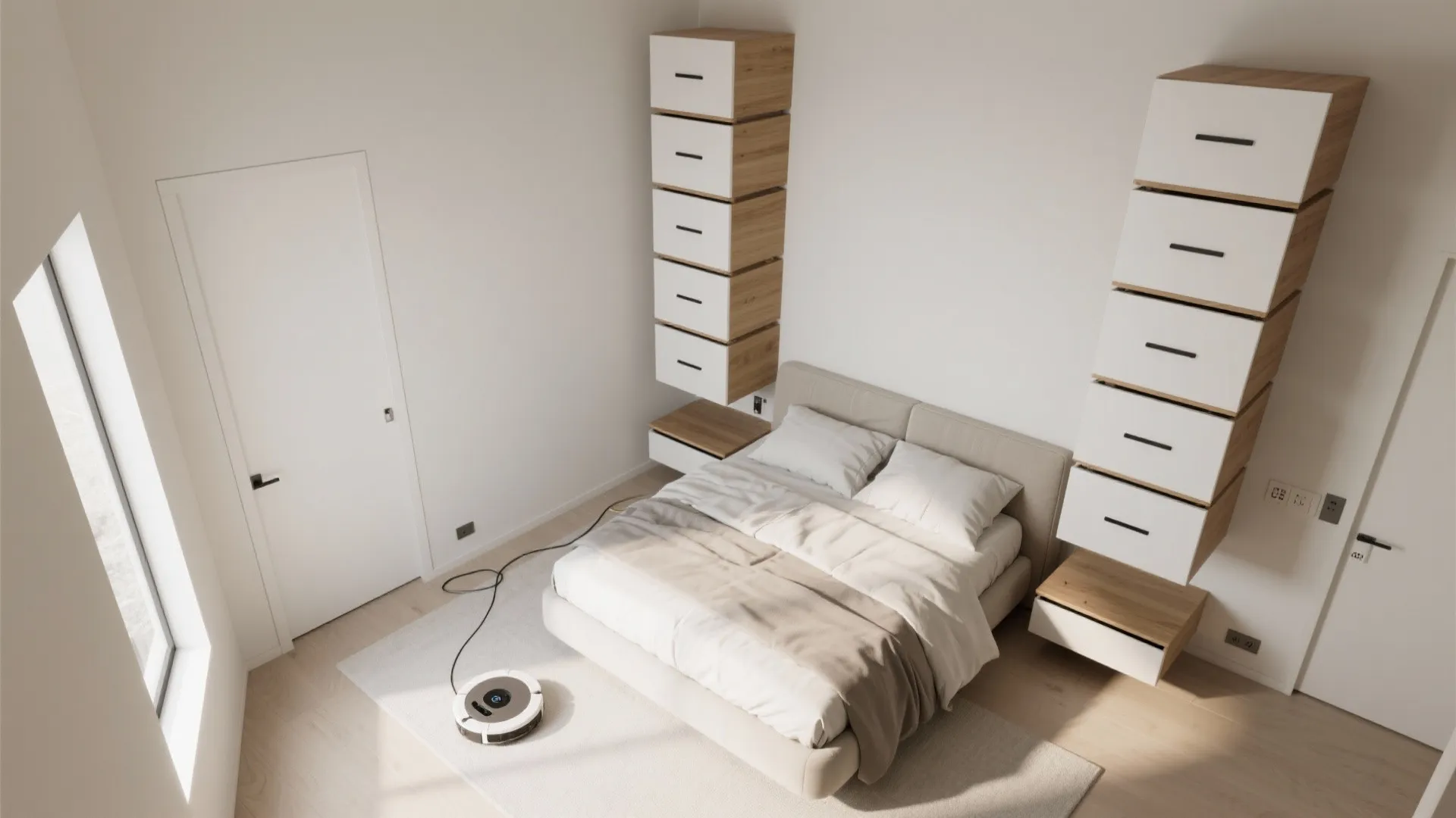 4) Wall-Mounted Modular Drawer Stacks