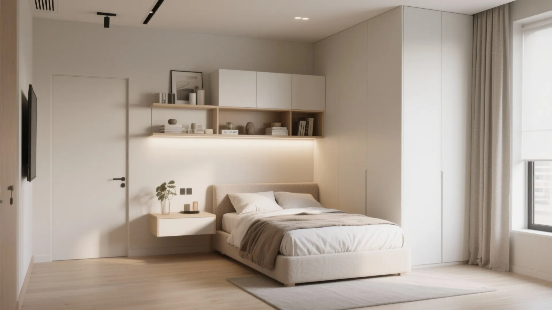 1. Wall-Mounted Storage to Free Floor Space